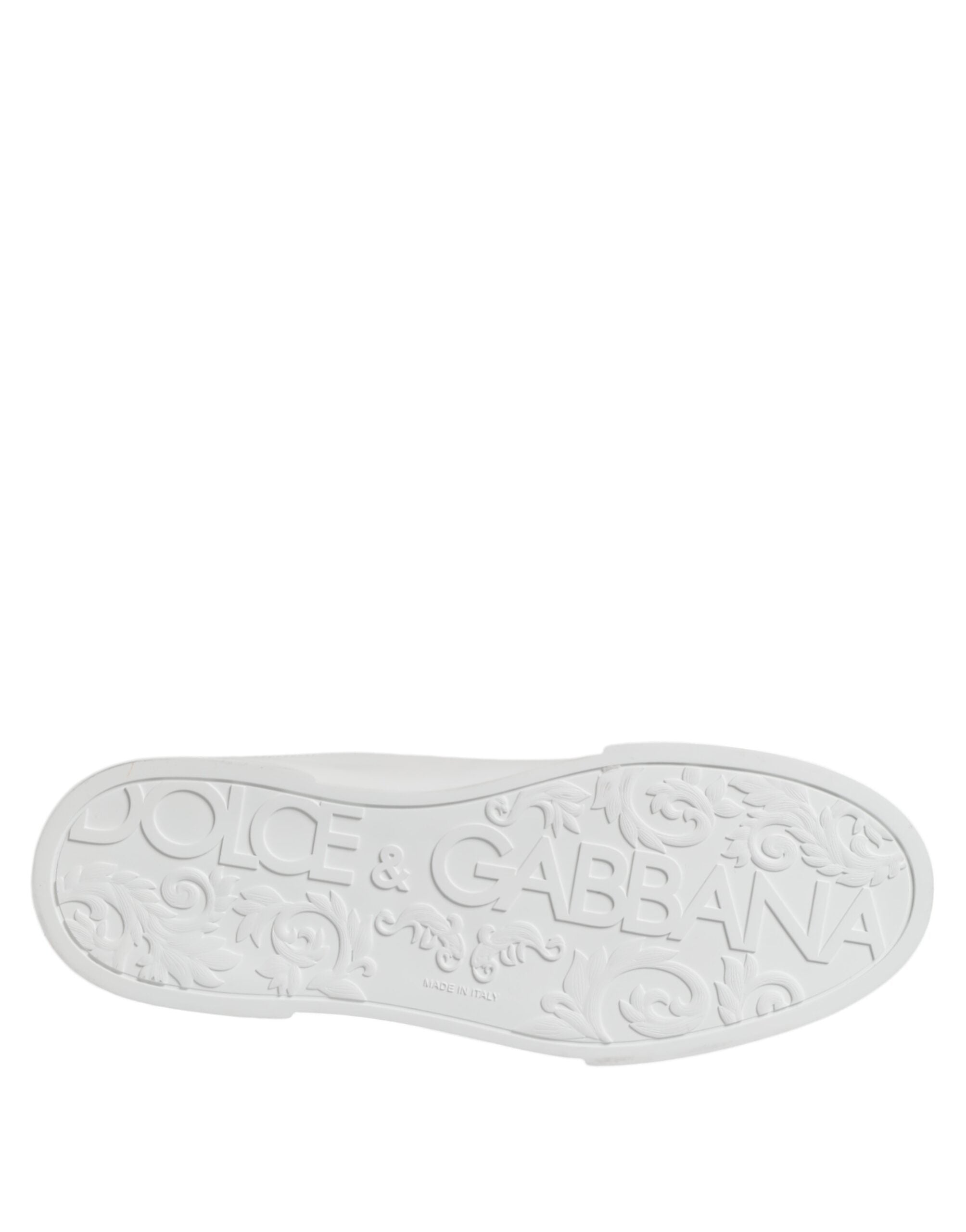 Dolce & Gabbana Weiß DG Logo Portofino Low Top Turnschuhe Schuhe