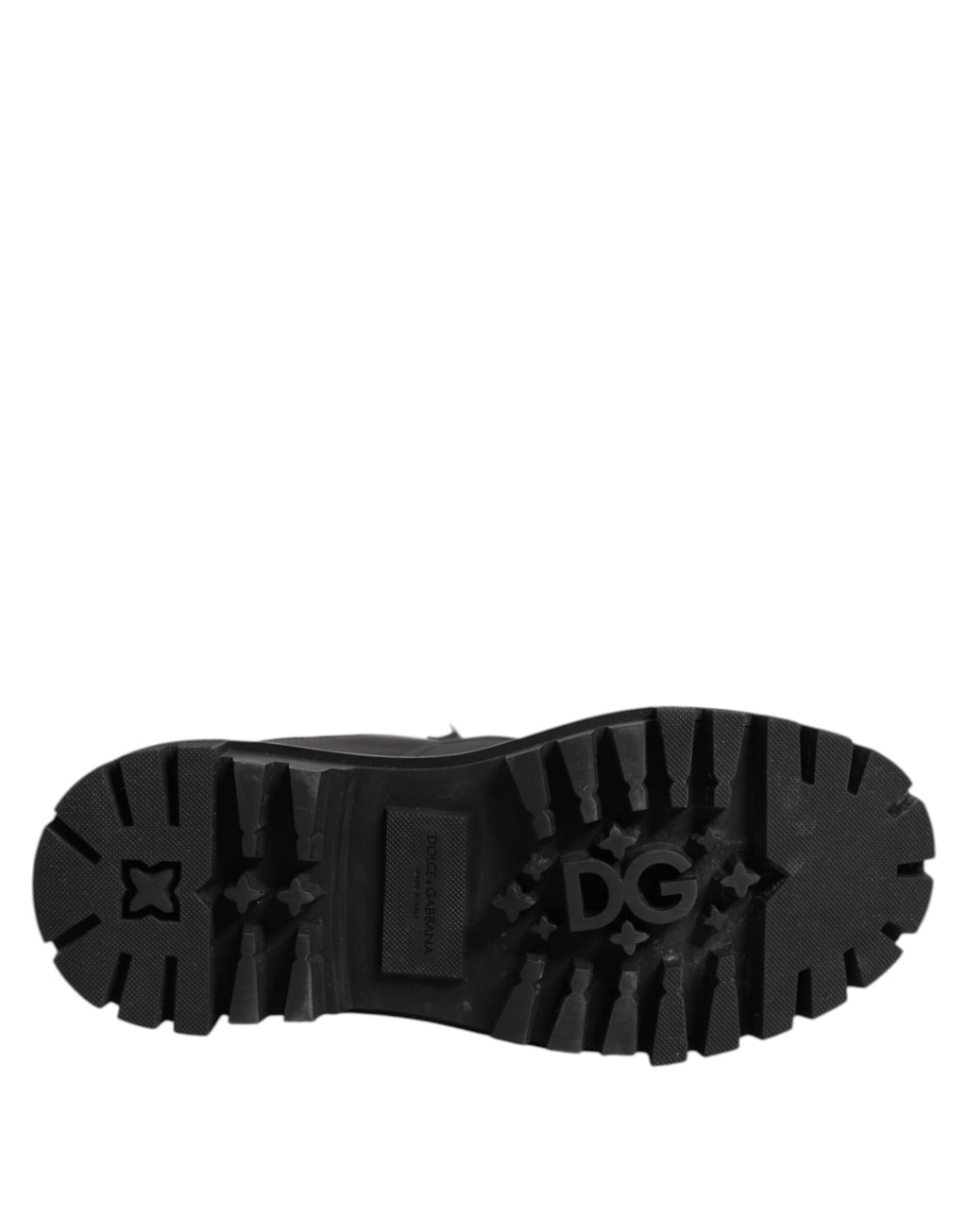 Dolce & Gabbana Schwarze weiße gepolsterte Schnürstiefel kurze Schuhe