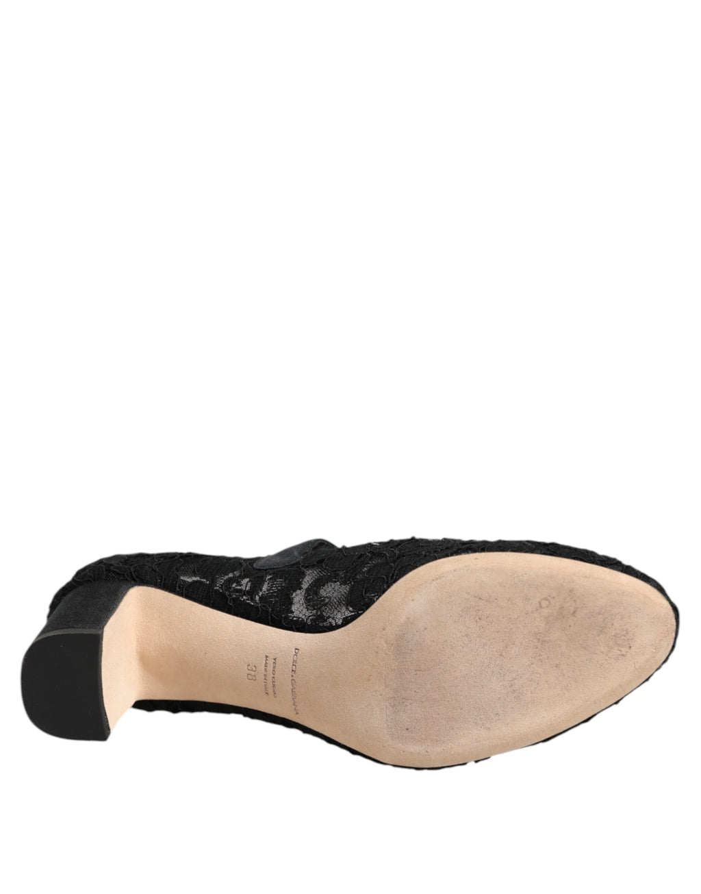 Dolce & Gabbana Schwarz Mary Jane Taormina Spitze Pumps Schuhe
