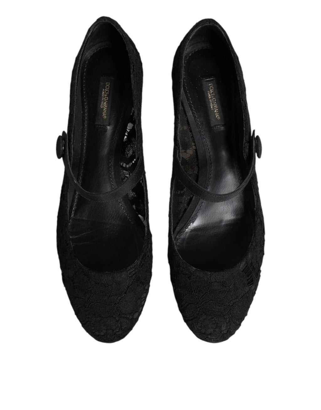 Dolce & Gabbana Schwarz Vally Taormina Floral Spitze Pumps Schuhe