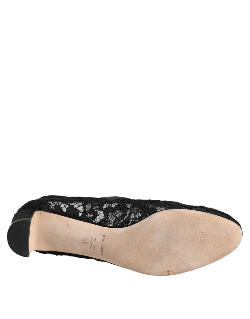 Dolce & Gabbana Schwarz Vally Taormina Floral Spitze Pumps Schuhe