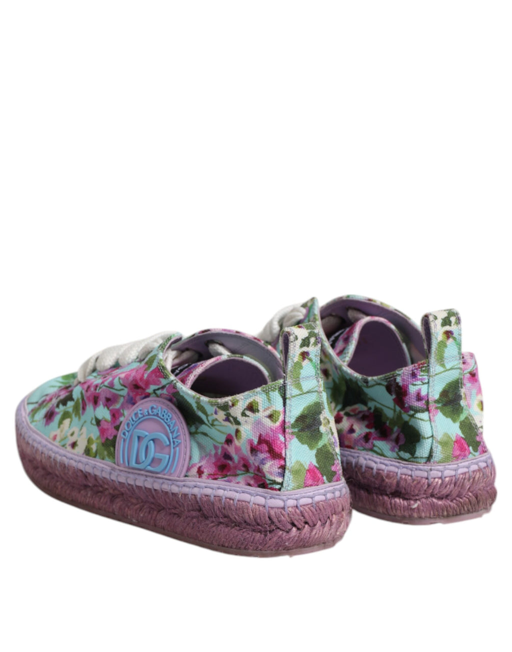 Dolce & Gabbana Multicolor Canvas Espadrilles Turnschuhe Schuhe