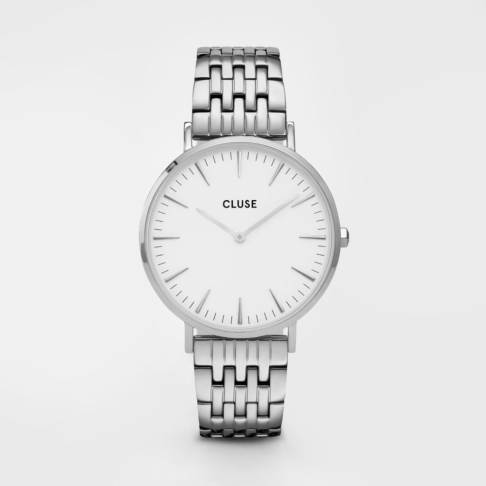 Cluse Silberne Edelstahl-Dress-Watch