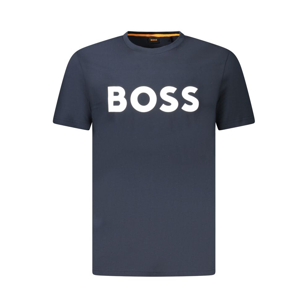 Hugo Boss Blau Baumwolle Männer T-Shirt