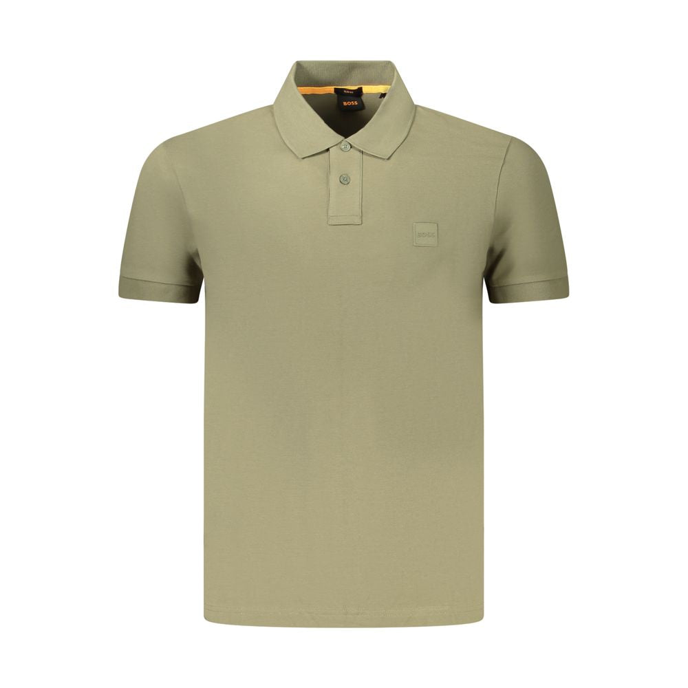Hugo Boss Grünes Baumwoll-Poloshirt für Männer