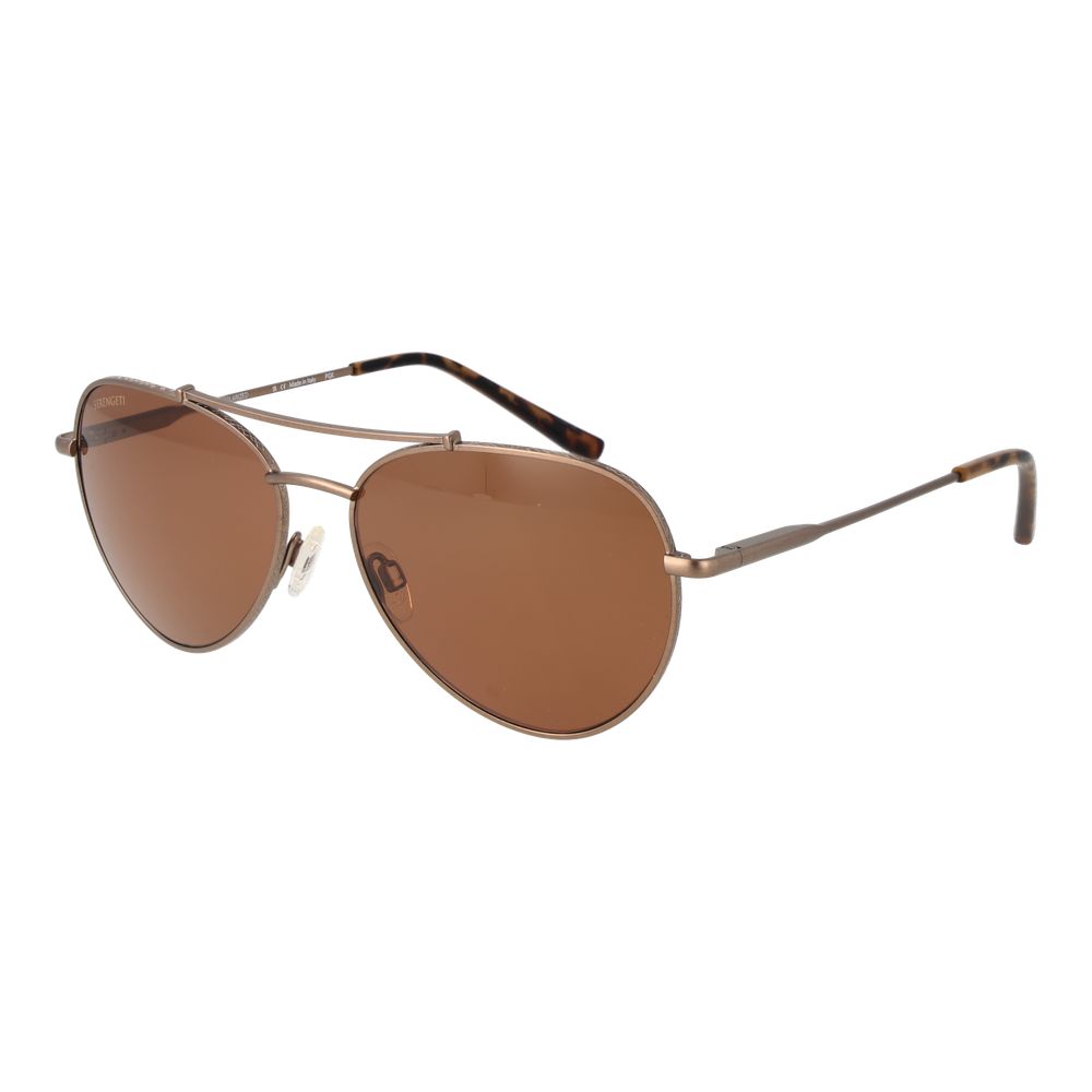Serengeti Braune Metall-Sonnenbrille