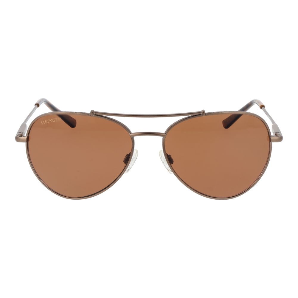 Serengeti Braune Metall-Sonnenbrille