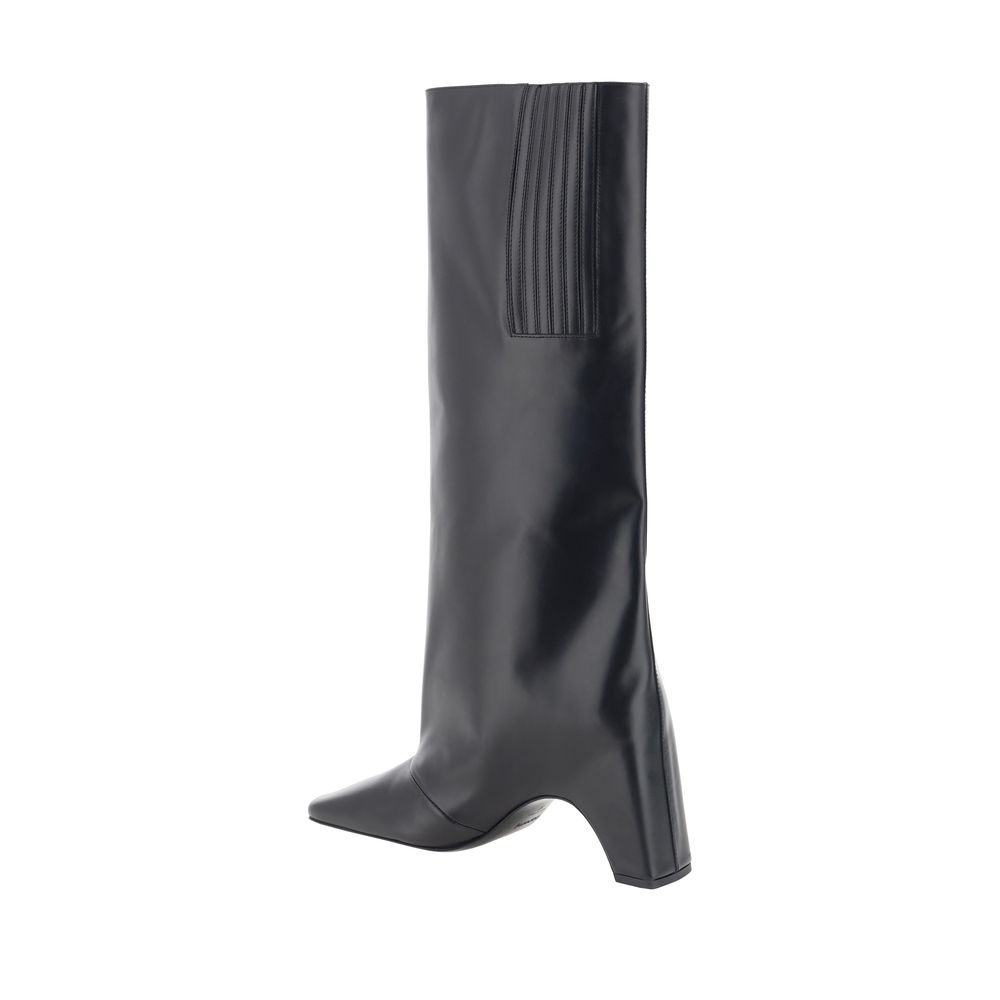 Coperni Schwarze Kalbshaut Bos Taurus High-Heel-Stiefel