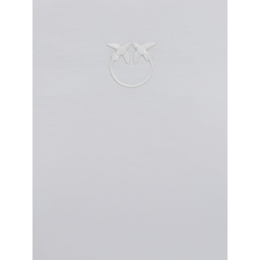 PINKO Weißes Baumwoll-T-Shirt