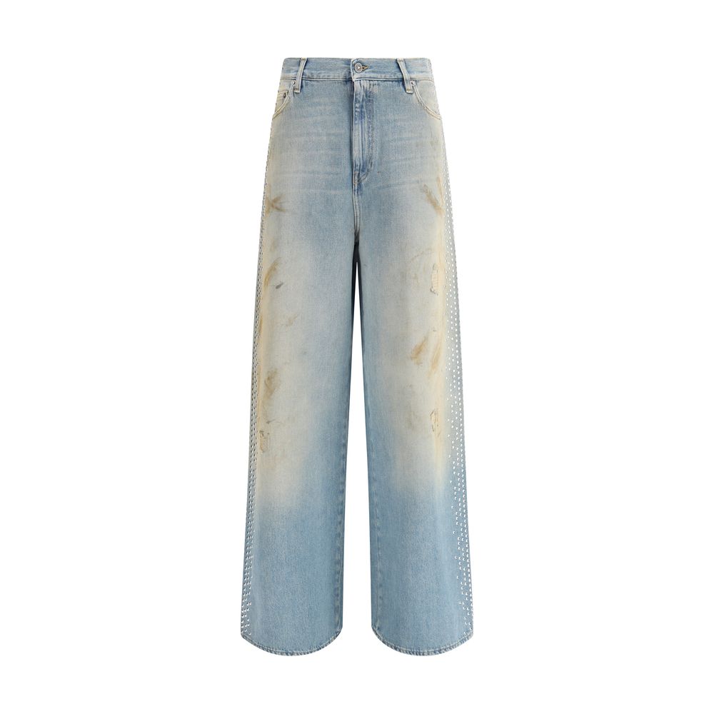 Golden Goose Hellblaue Baumwoll-Jeans im Boyfriend-Schnitt