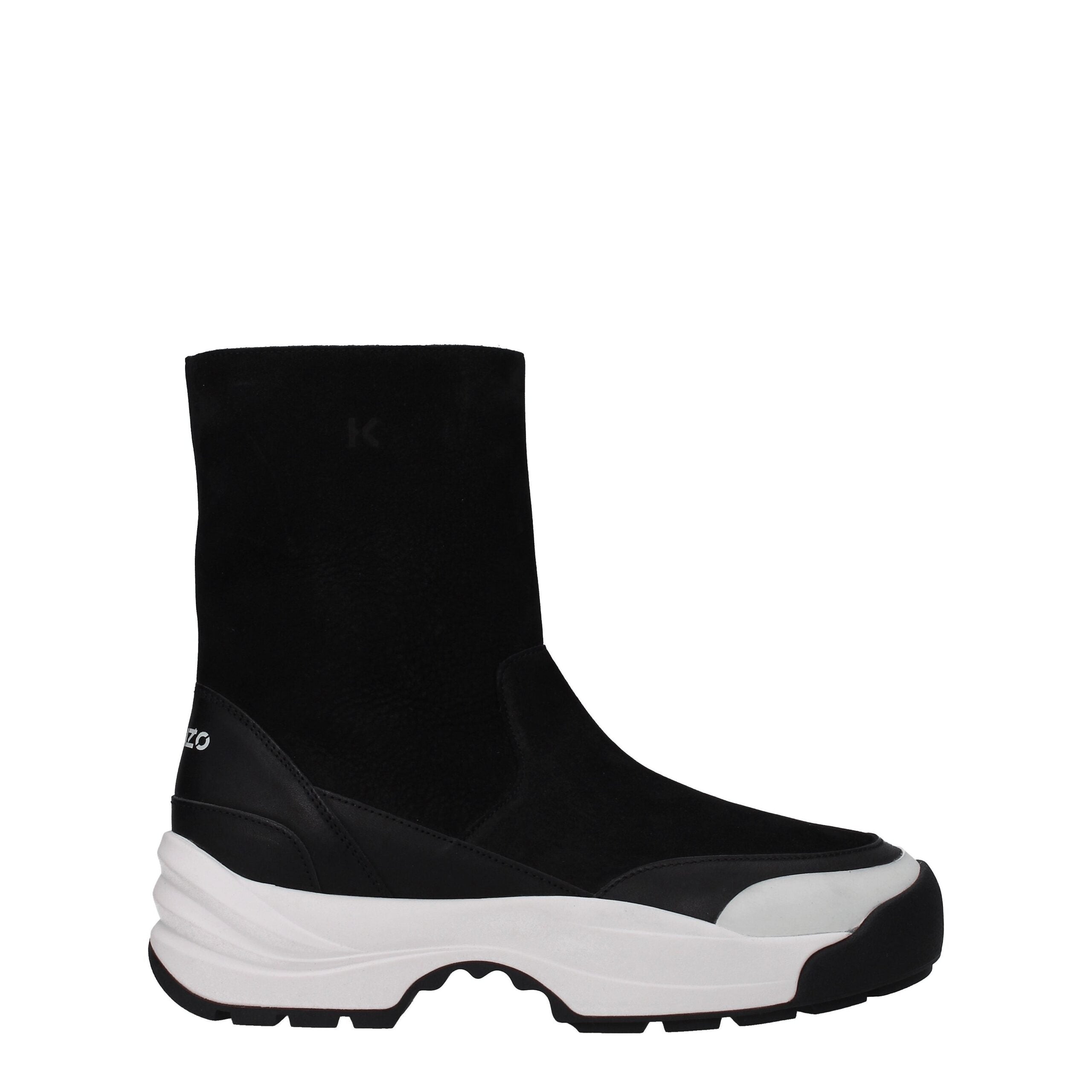 Kenzo Schwarze Lederstiefeletten