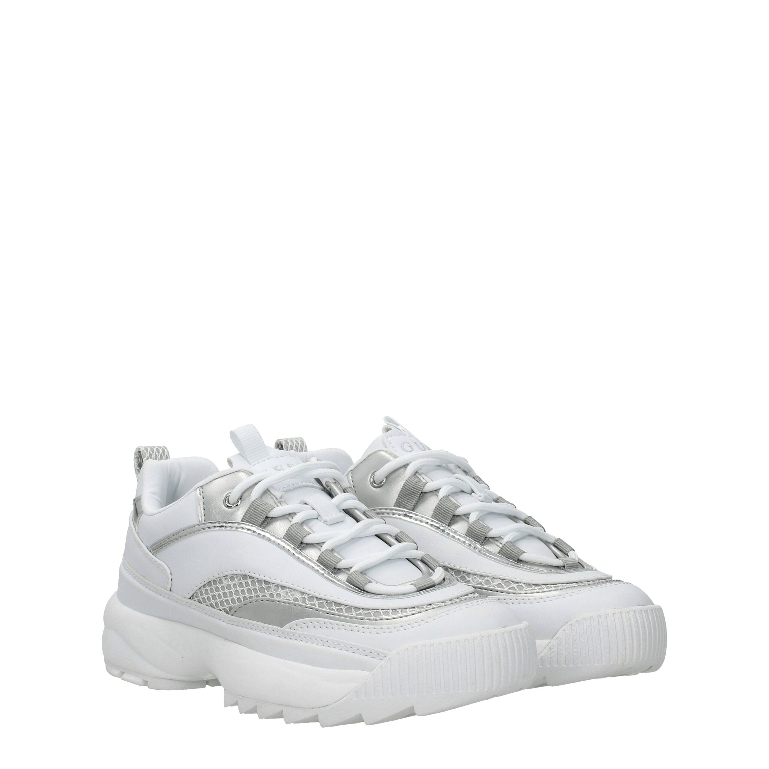 Guess Weiße klobige Turnschuhe aus Polyethylen