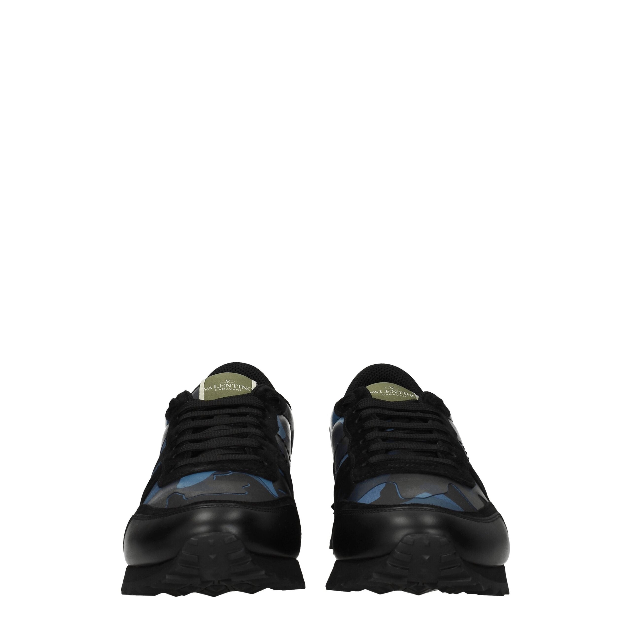 Valentino Garavani Blaue Leder-Low Tops