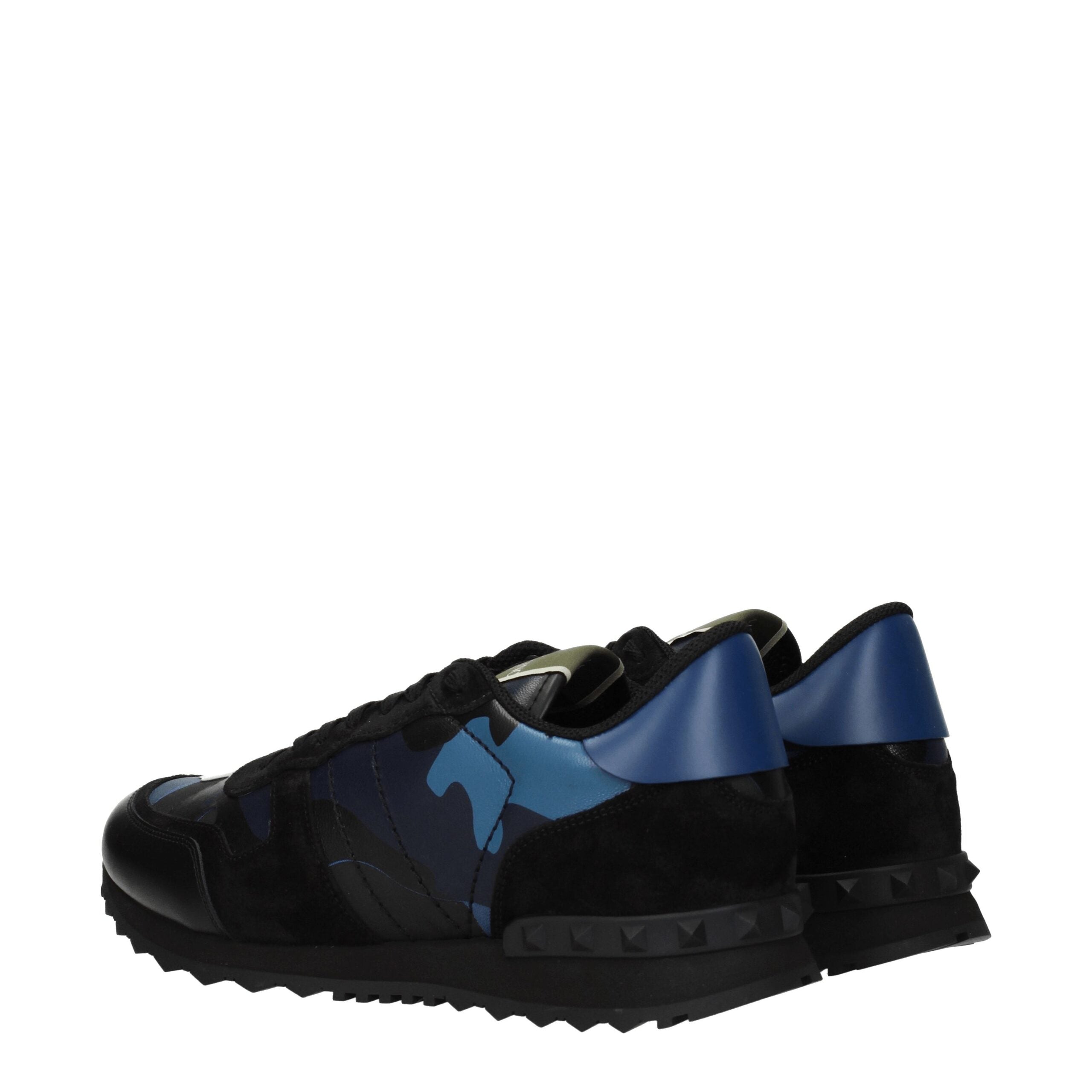 Valentino Garavani Blaue Leder-Low Tops