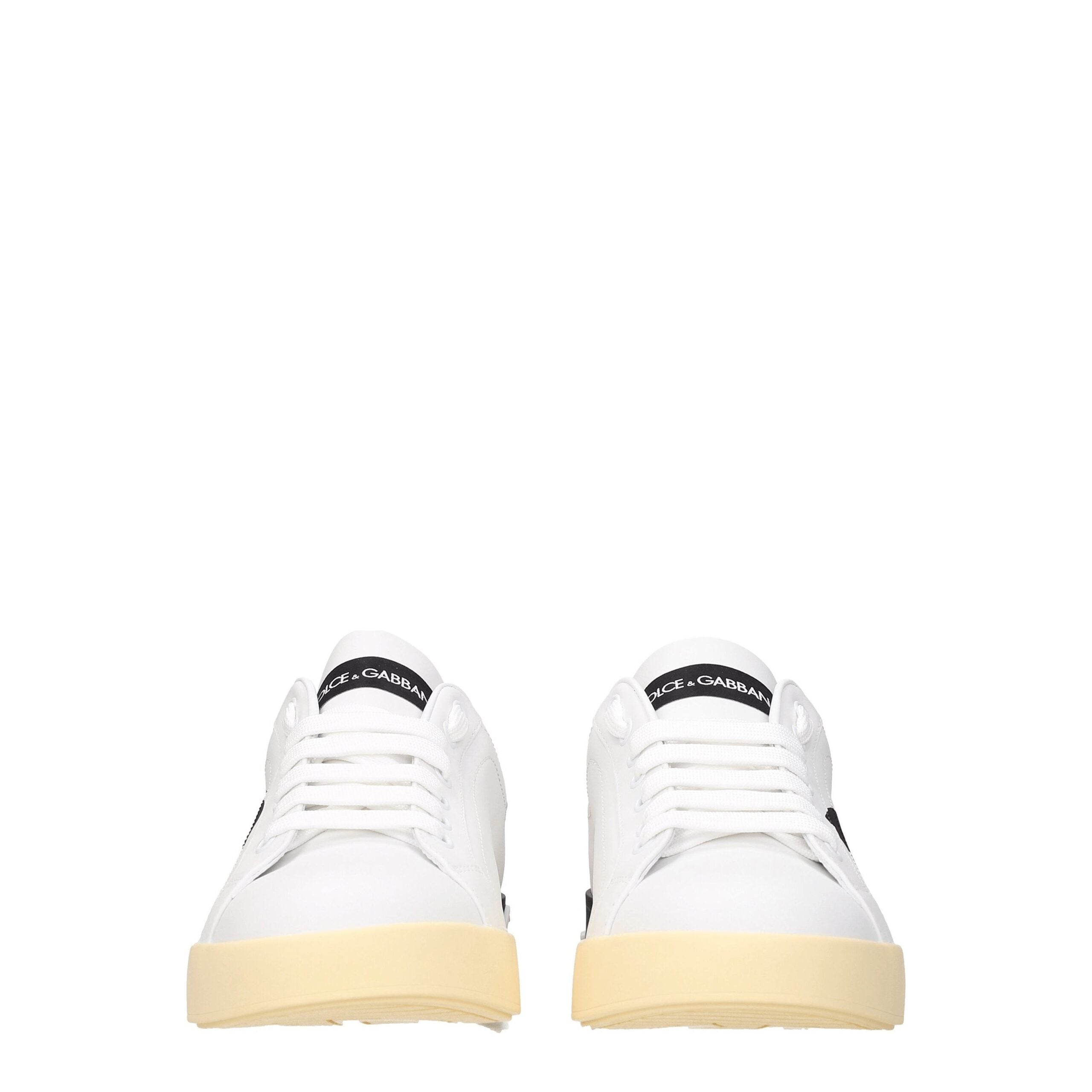 Dolce & Gabbana Weiße Leder-Low Tops