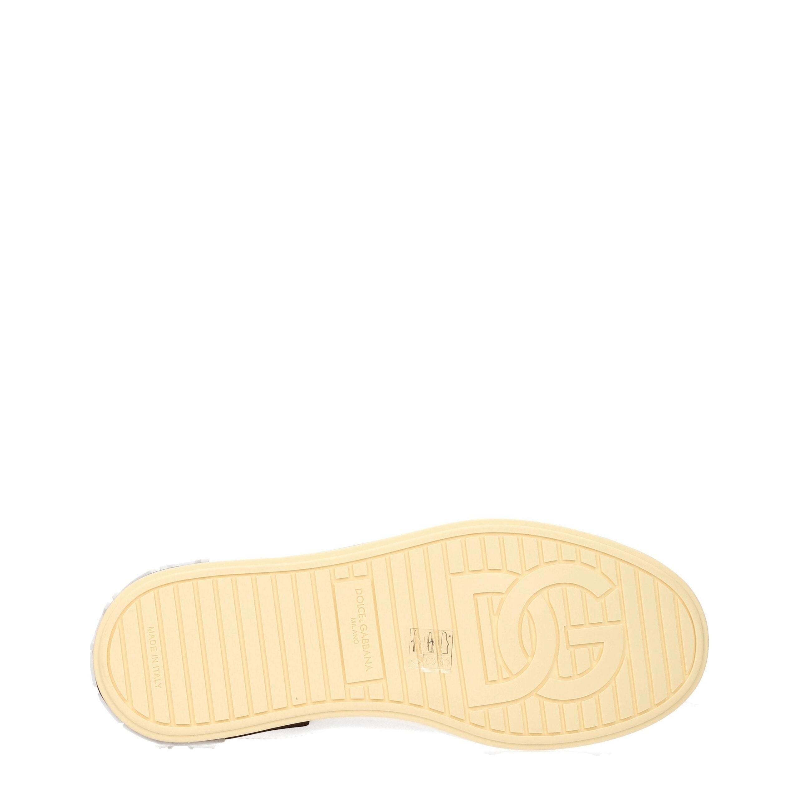 Dolce & Gabbana Weiße Leder-Low Tops