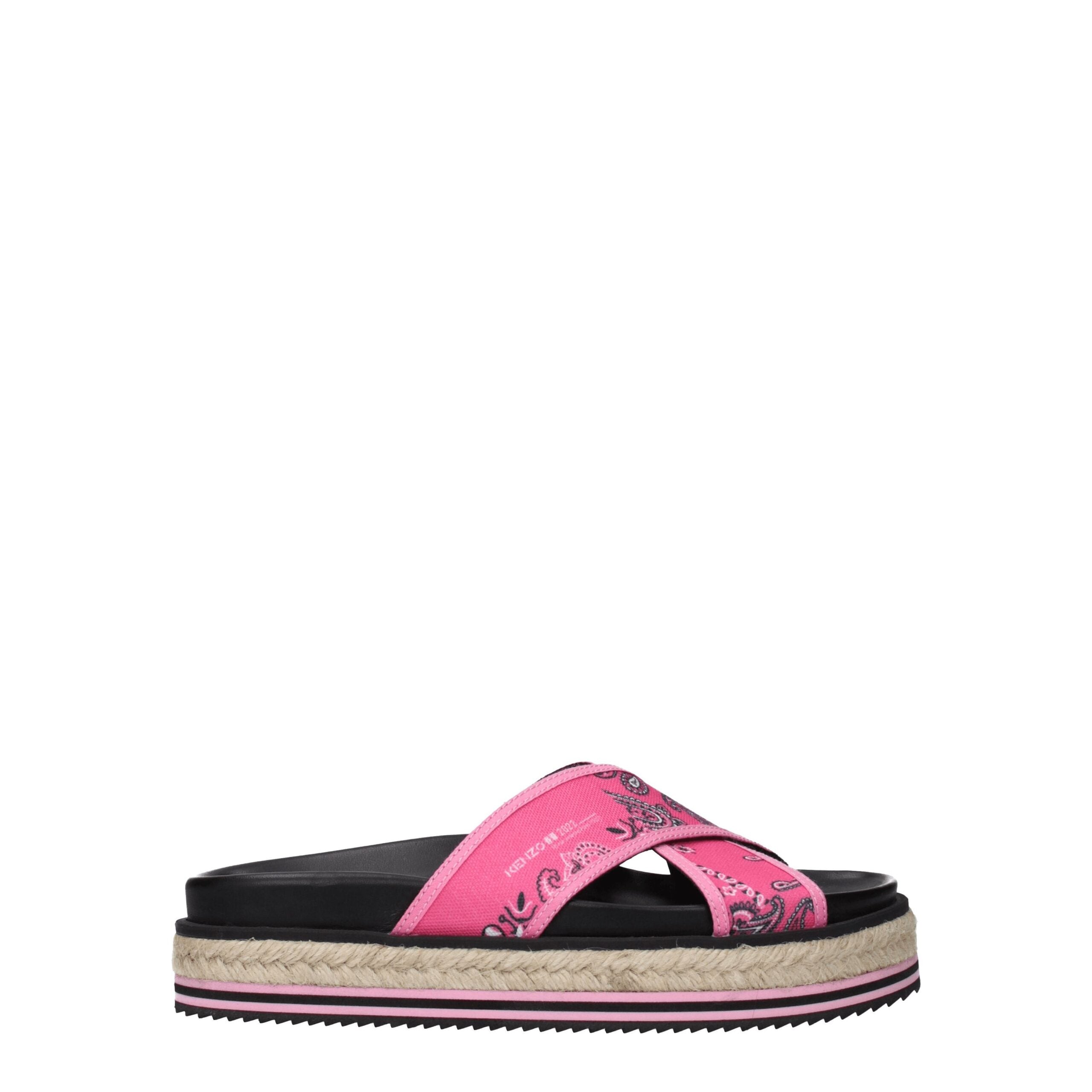 Kenzo Rosa Stoffslipper Sandalen
