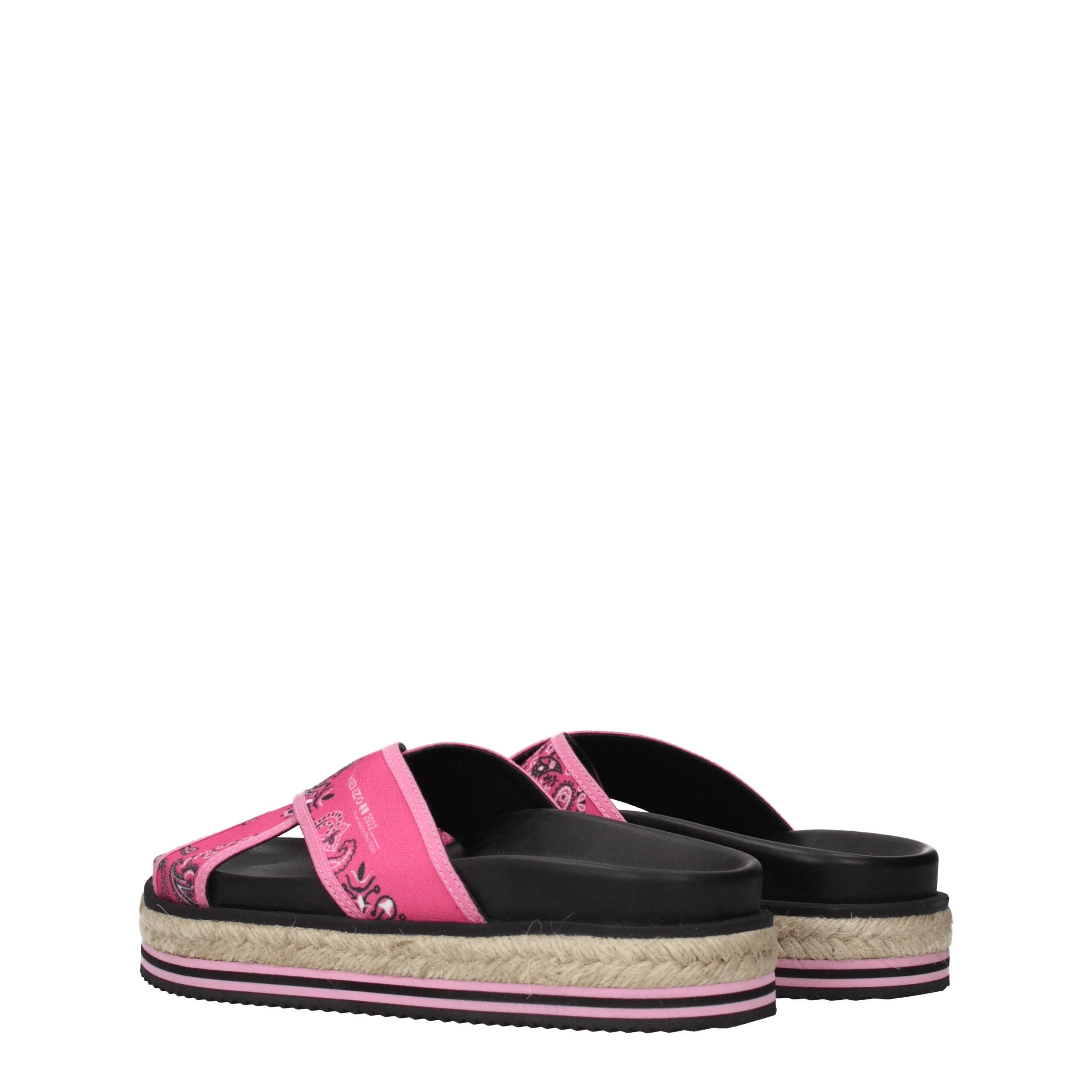Kenzo Rosa Stoffslipper Sandalen