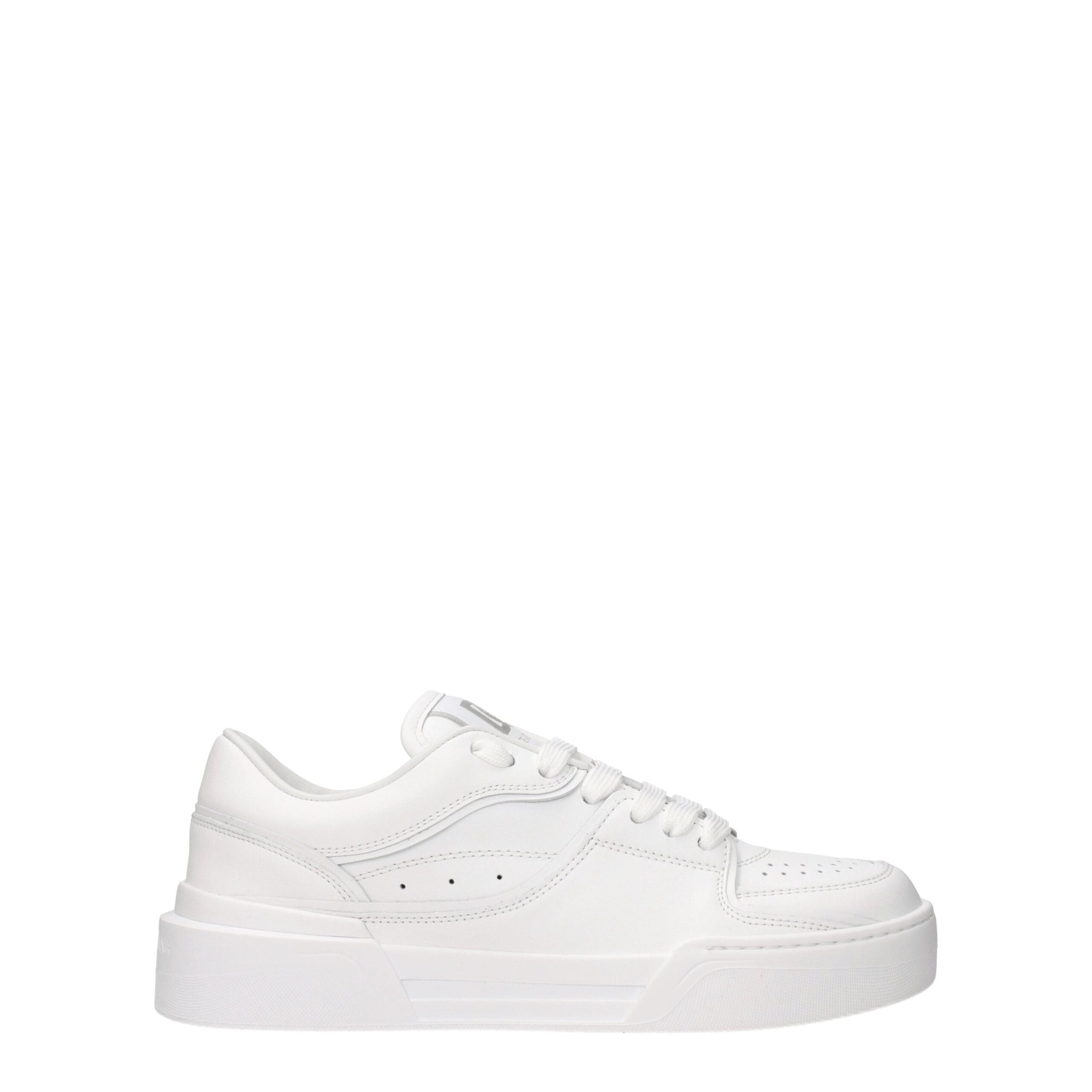 Dolce & Gabbana Weiße Leder-Low Tops