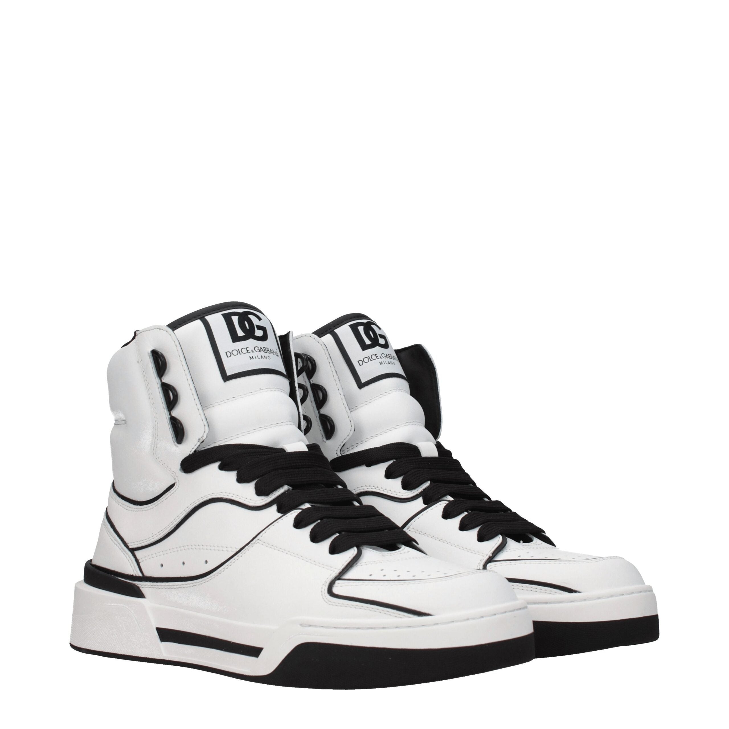 Dolce & Gabbana Weiße Leder-High-Tops