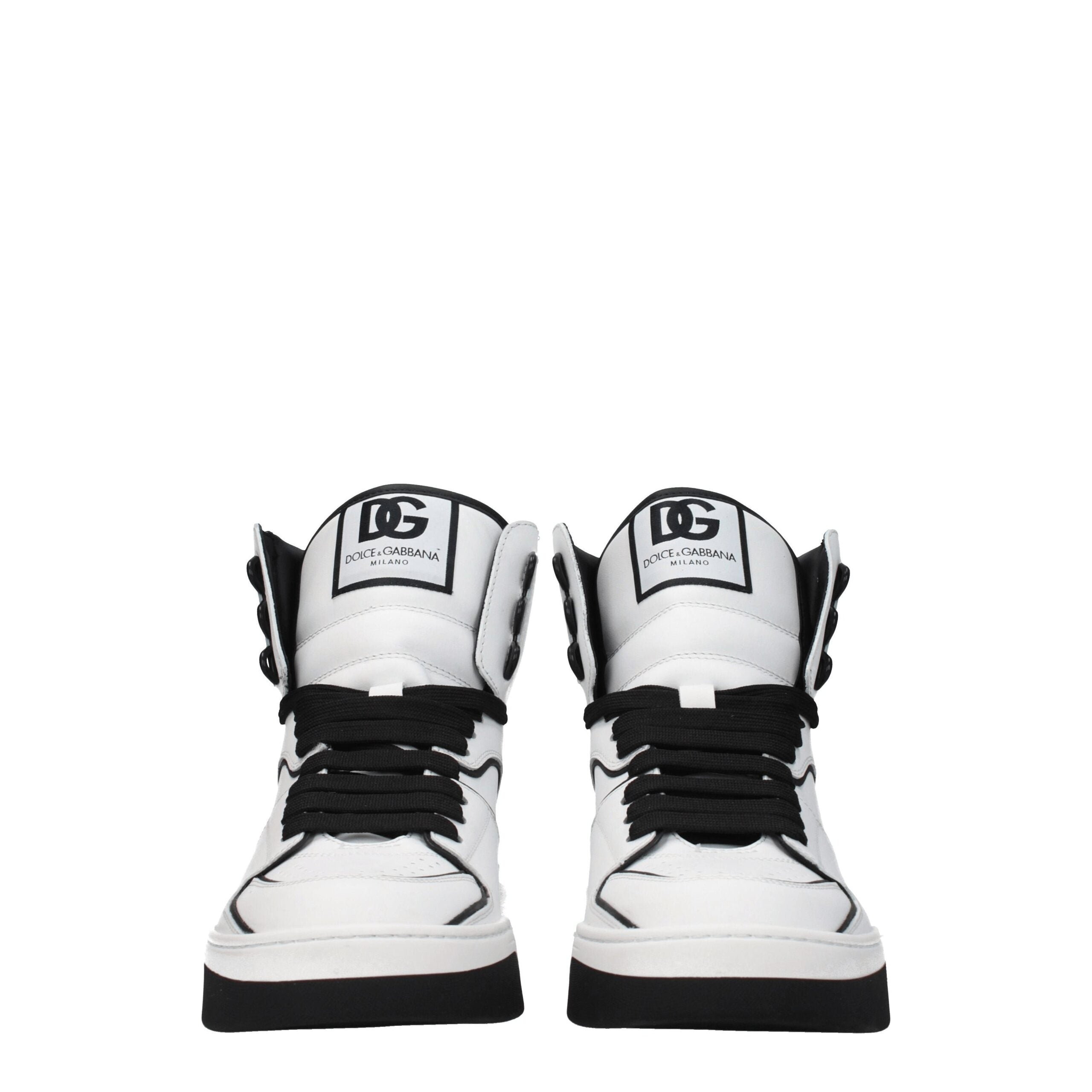 Dolce & Gabbana Weiße Leder-High-Tops