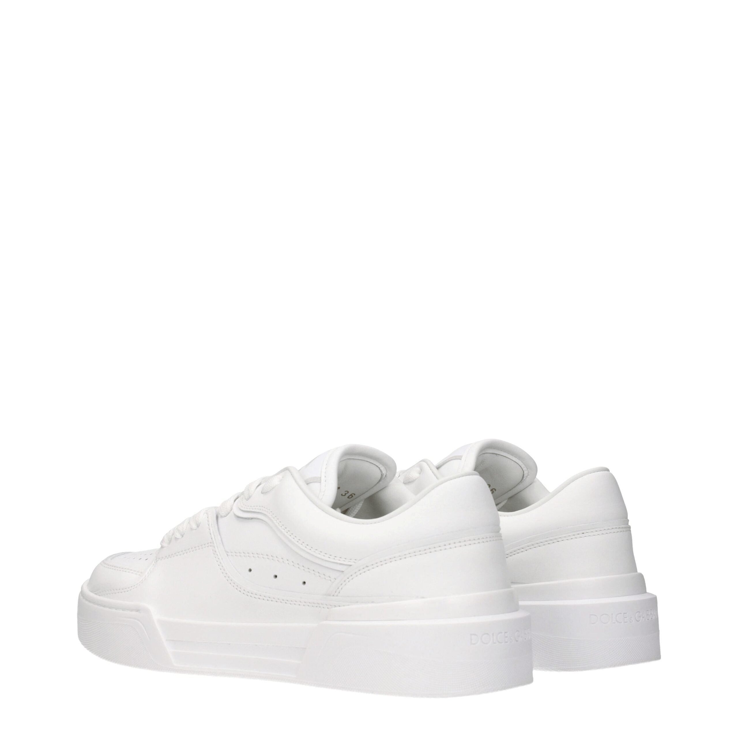 Dolce & Gabbana Weiße Leder-Low Tops