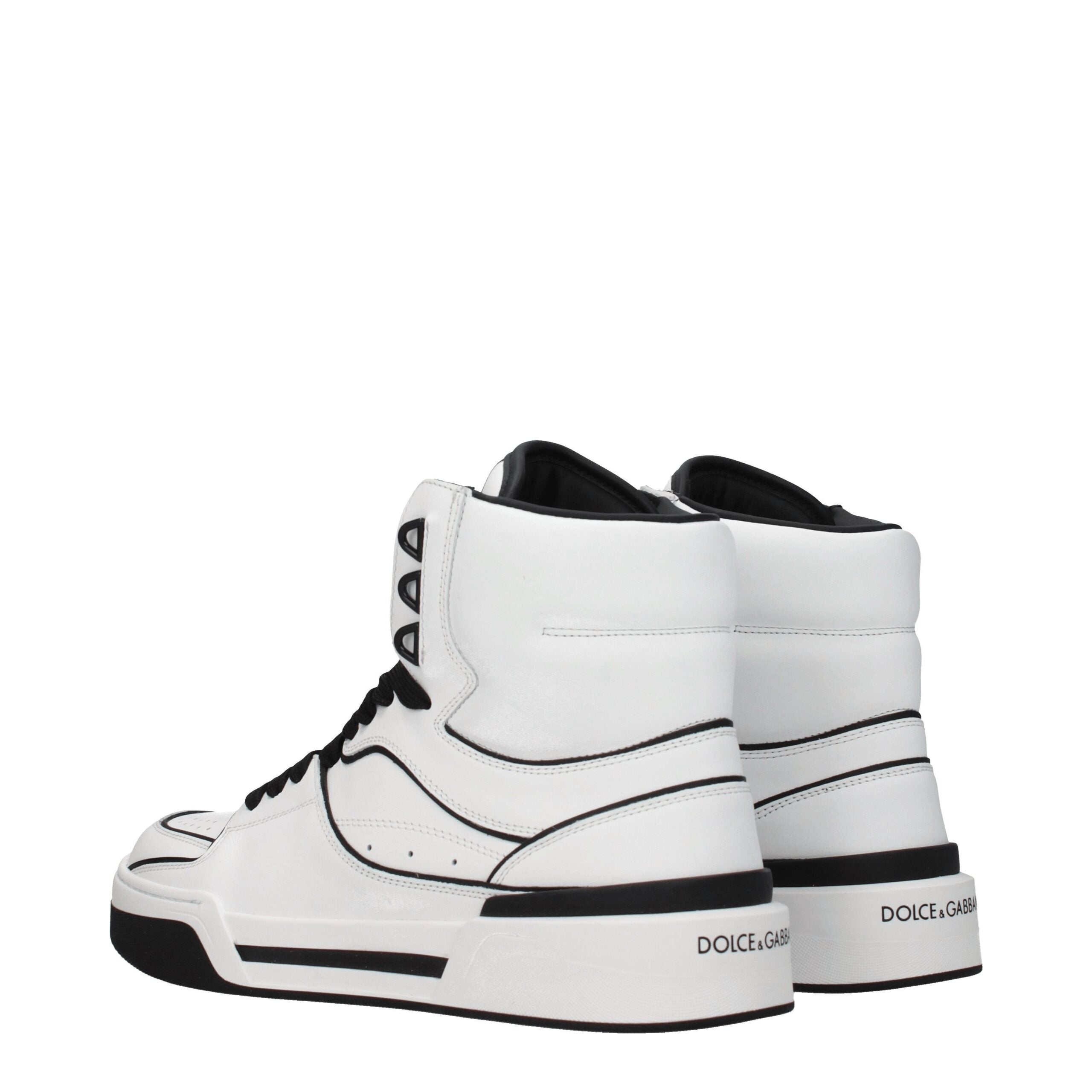 Dolce & Gabbana Weiße Leder-High-Tops