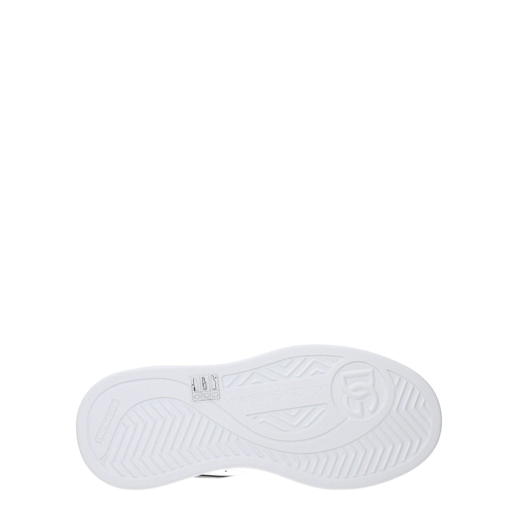 Dolce & Gabbana Weiße Leder-Low Tops