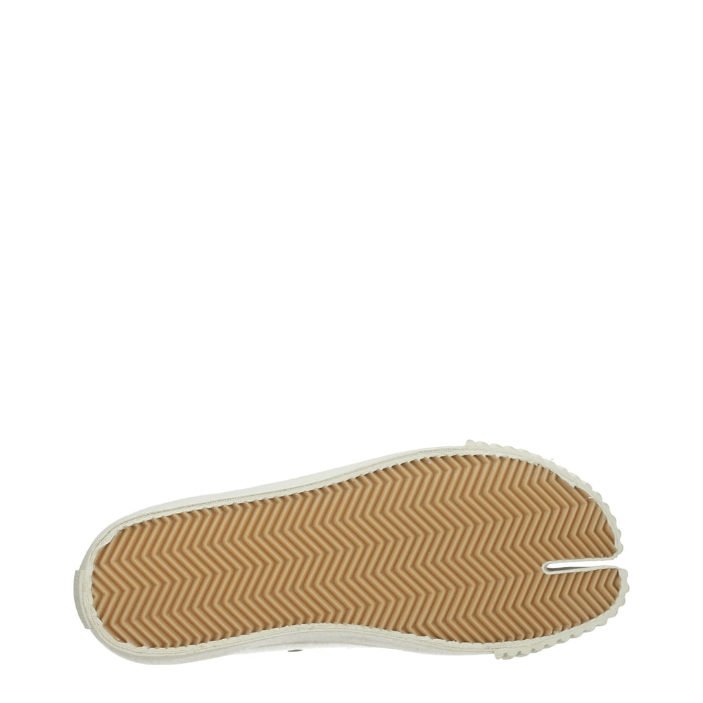 Maison Margiela Weiße Stoff-Sneaker mit niedrigem Schaft