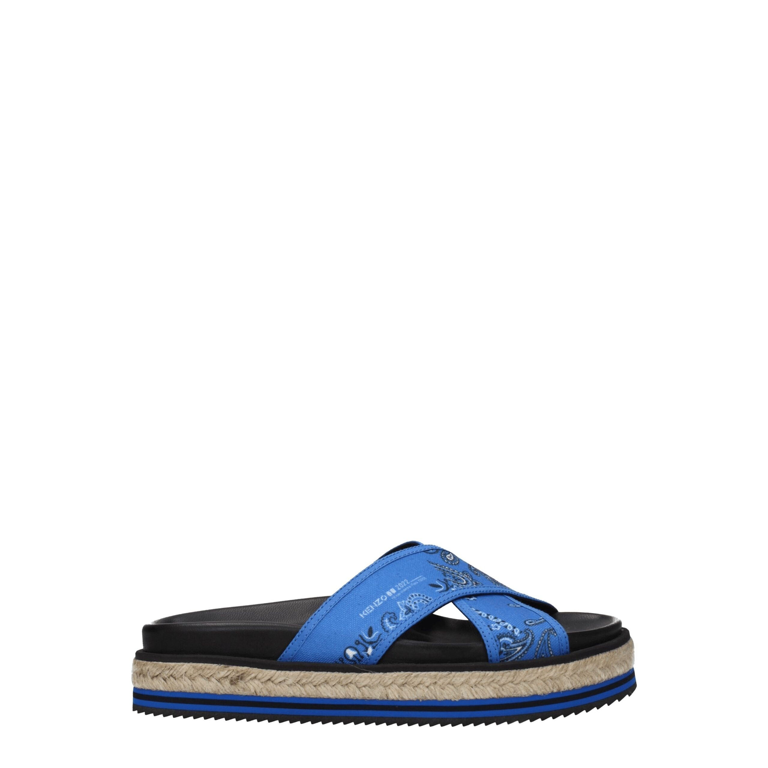 Kenzo Blaue Stoffslipper Sandalen