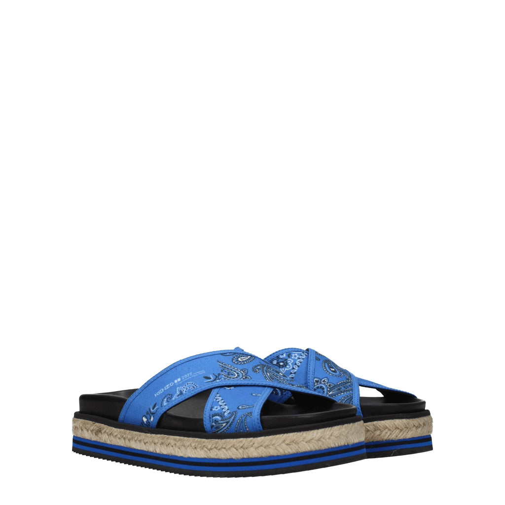 Kenzo Blaue Stoffslipper Sandalen