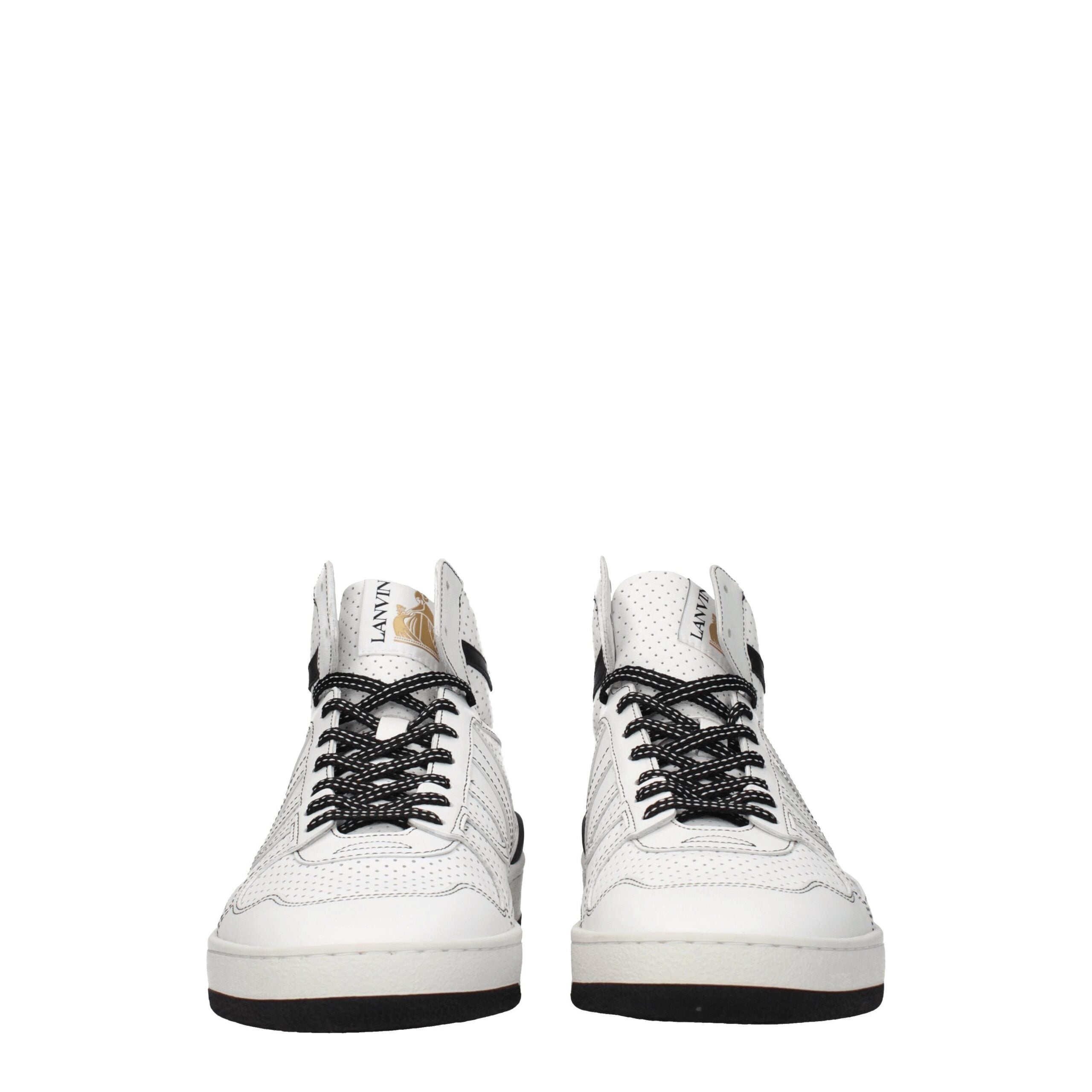 Lanvin Hochwertige High-Top Sneaker aus Weißem Leder