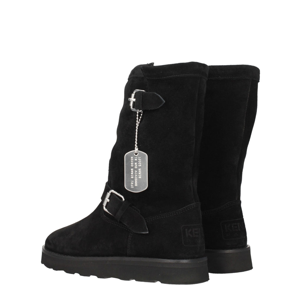 Kenzo Schwarze Lederstiefeletten