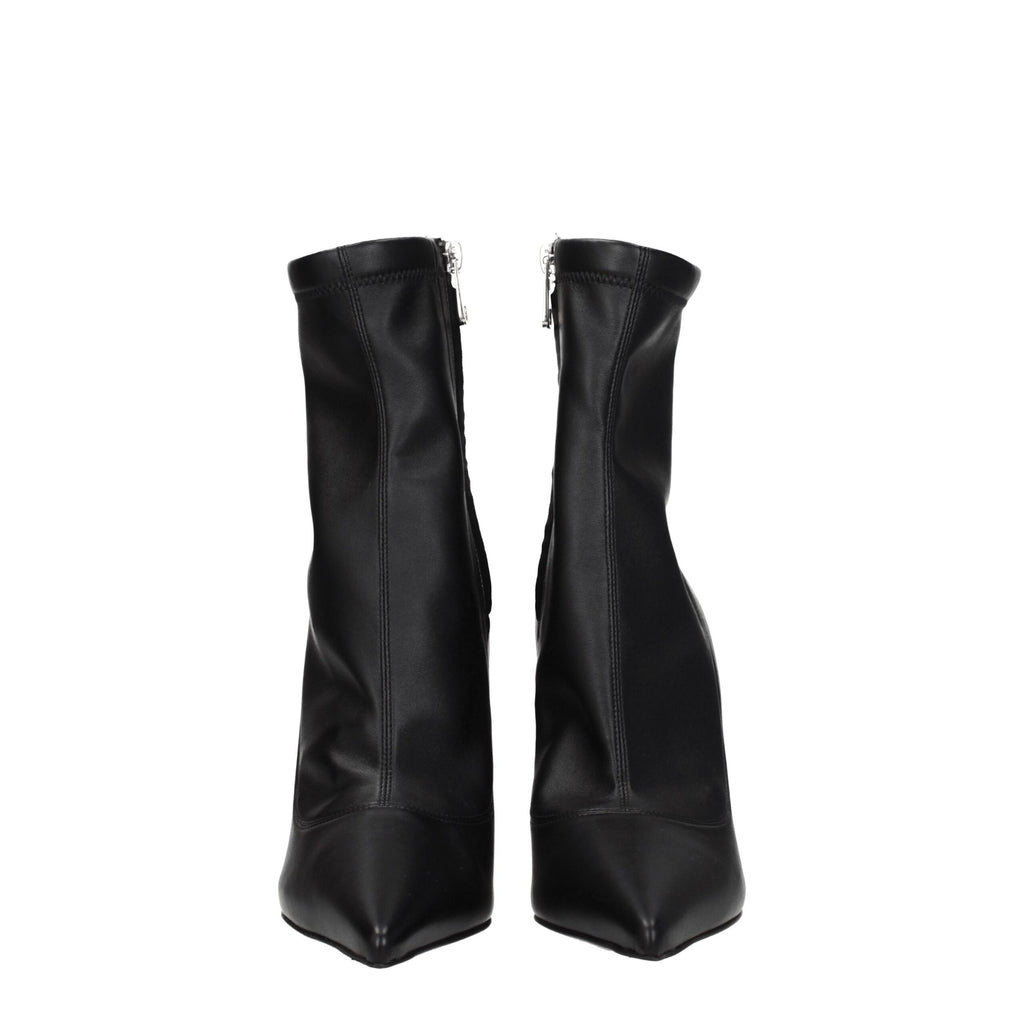Dolce & Gabbana Schwarze Lederstiefeletten