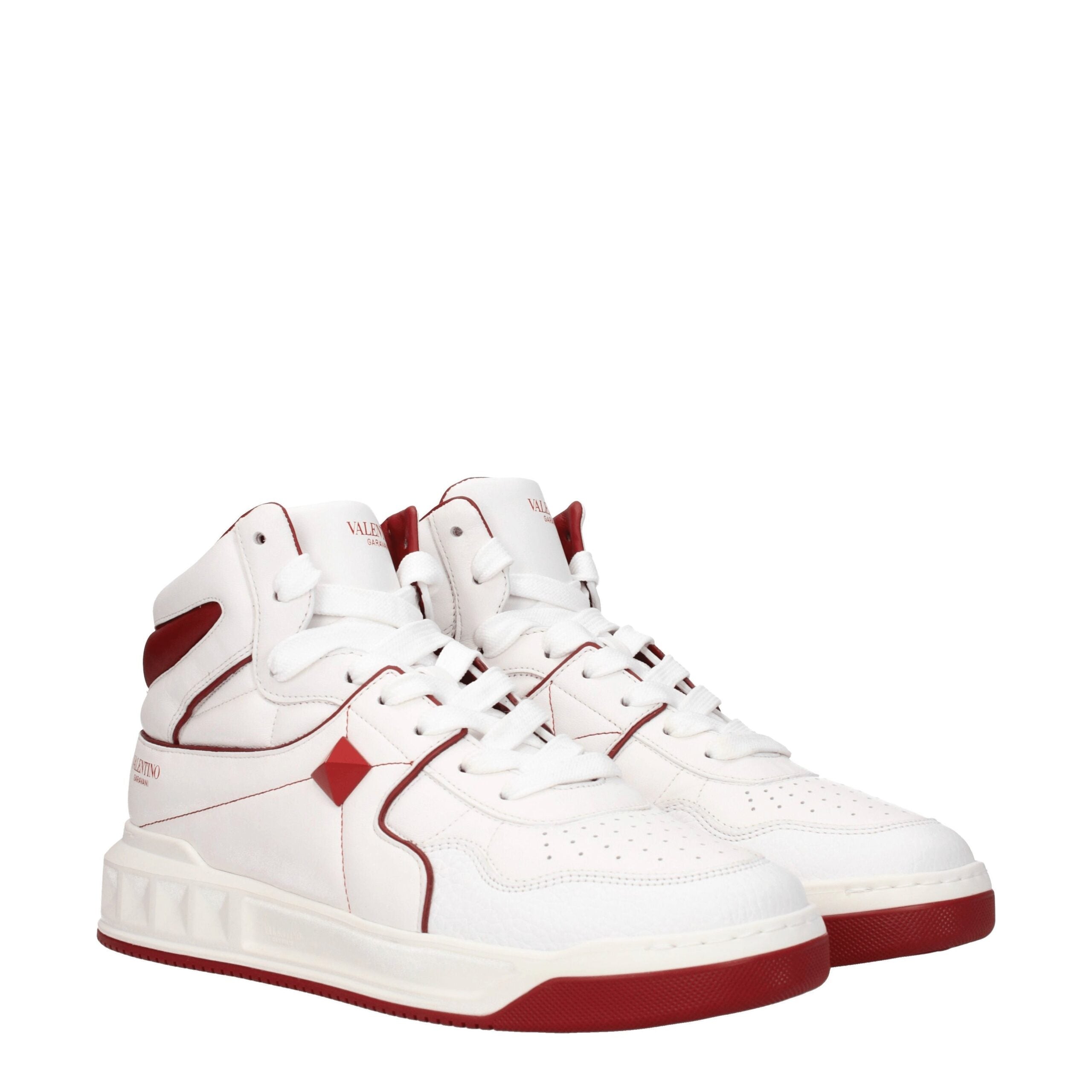 Valentino Garavani Weiße Leder-High-Tops