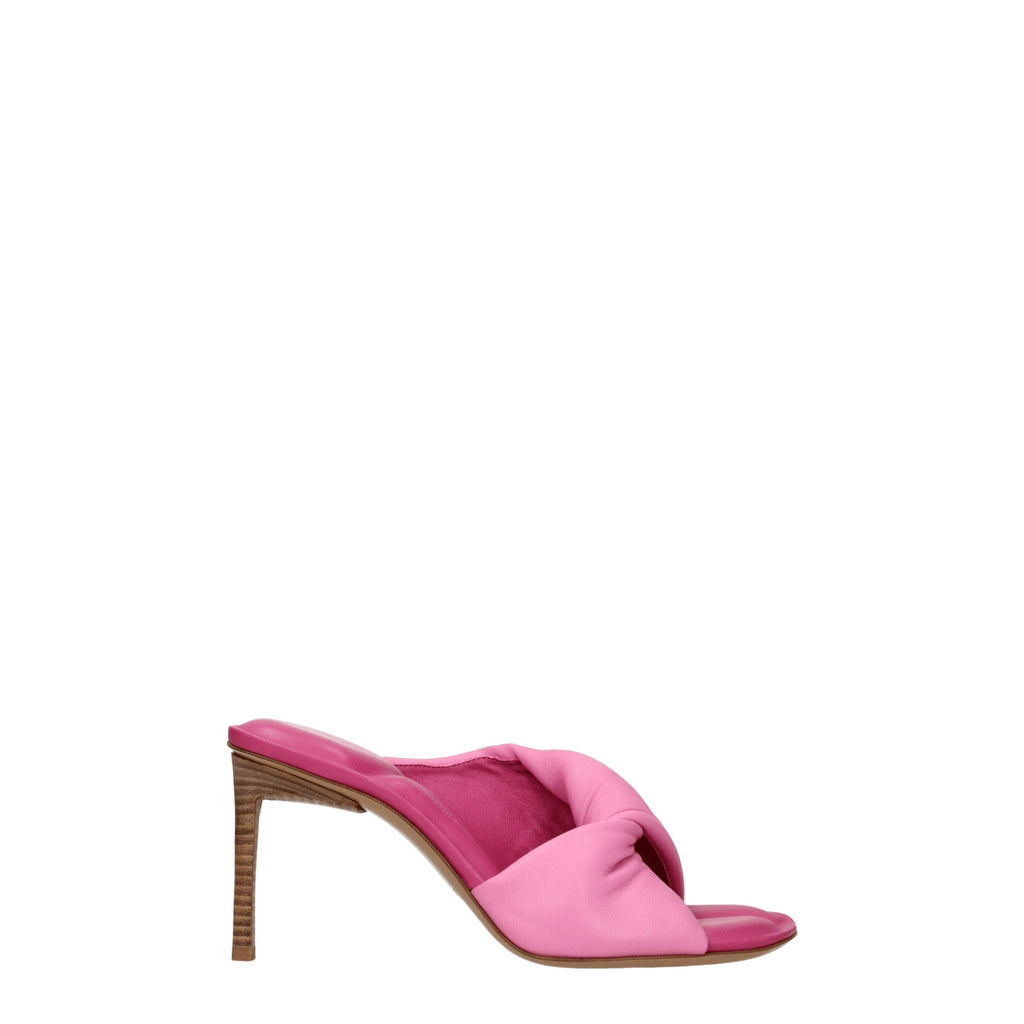 Jacquemus Pinke Leder-Stilettosandalen