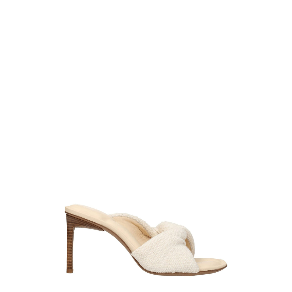 Jacquemus Beige Stoff-Stilettos mit Pfennigabsatz