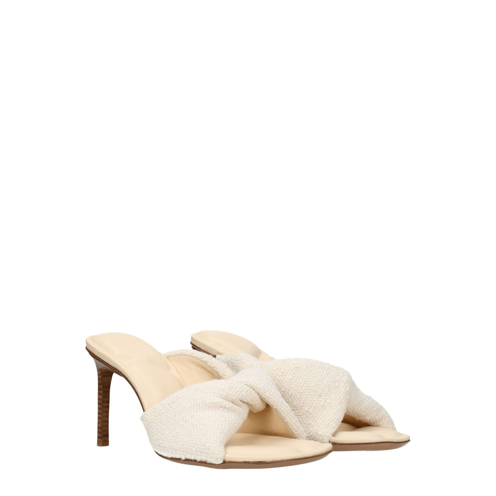 Jacquemus Beige Stoff-Stilettos mit Pfennigabsatz