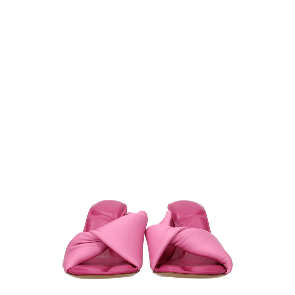 Jacquemus Pinke Leder-Stilettosandalen