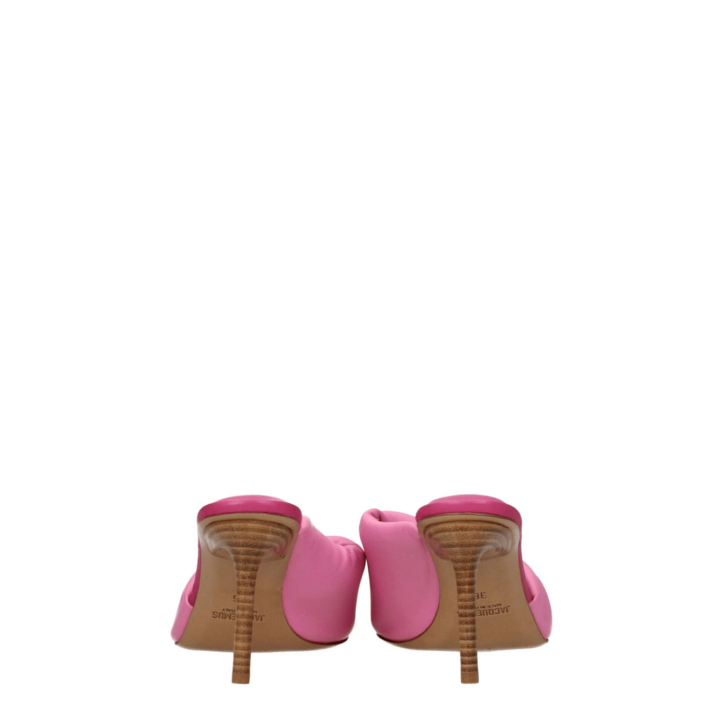 Jacquemus Pinke Leder-Stilettosandalen