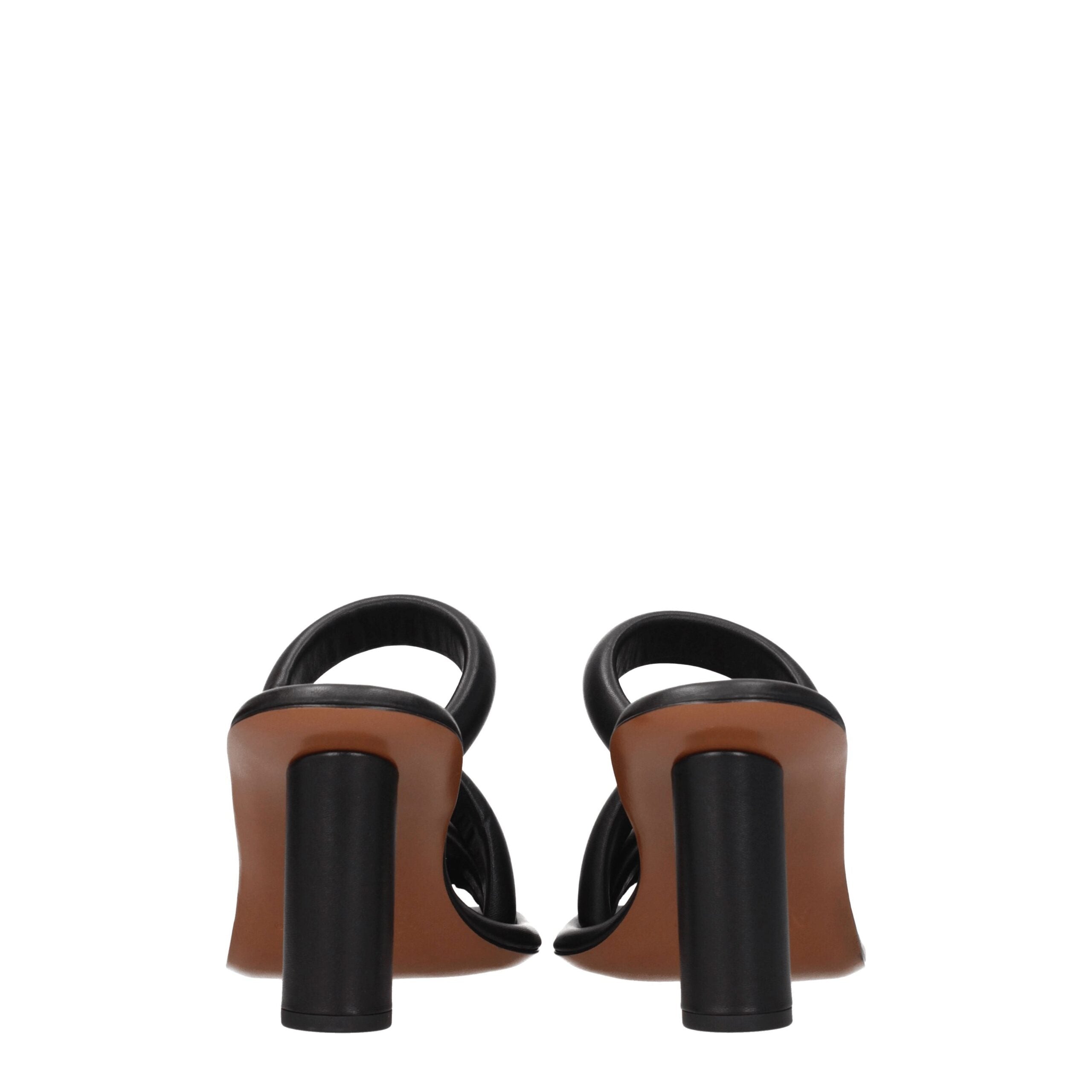 Ambush Schwarze Leder-Stilettos mit hohem Absatz