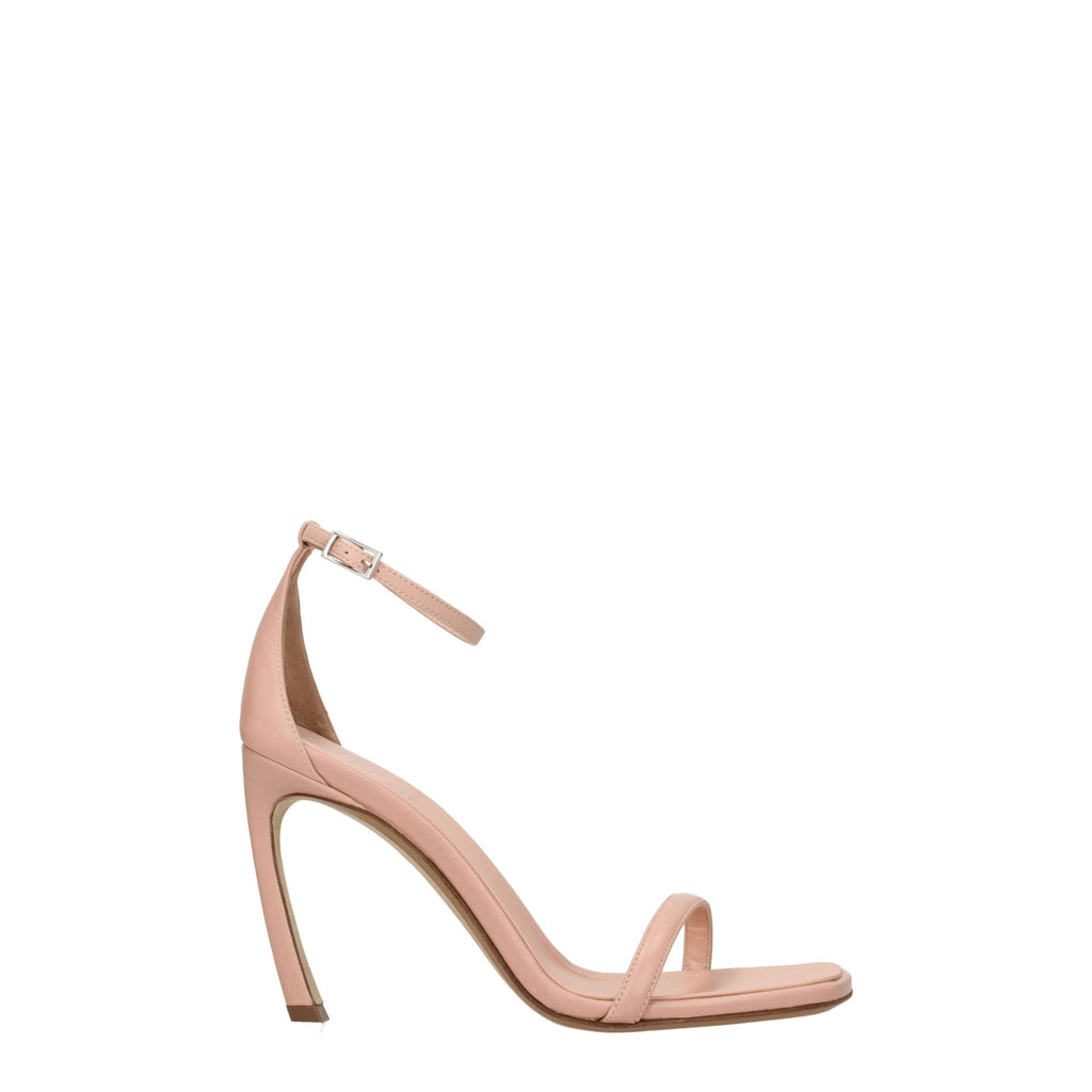 Lanvin Pinke Leder-Stilettosandalen