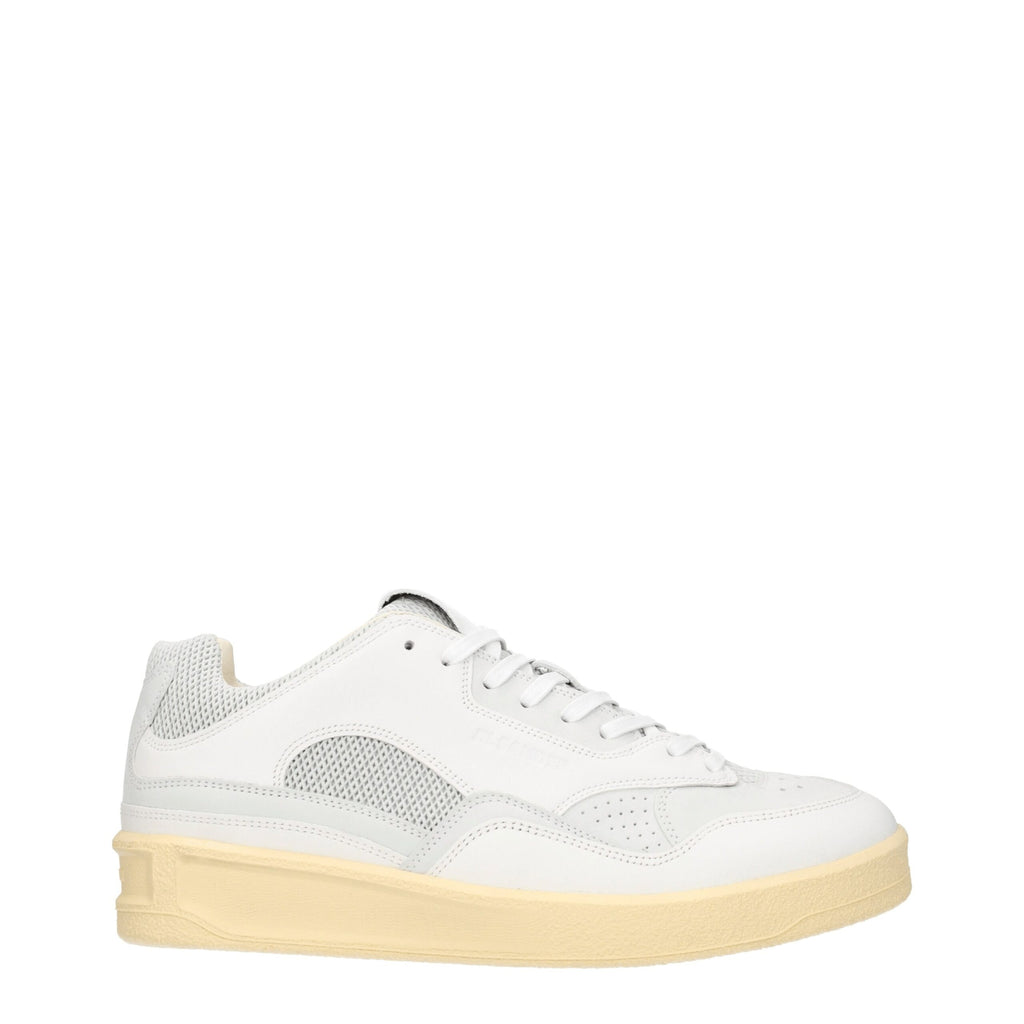 Jil Sander Weiße Leder-Low Tops
