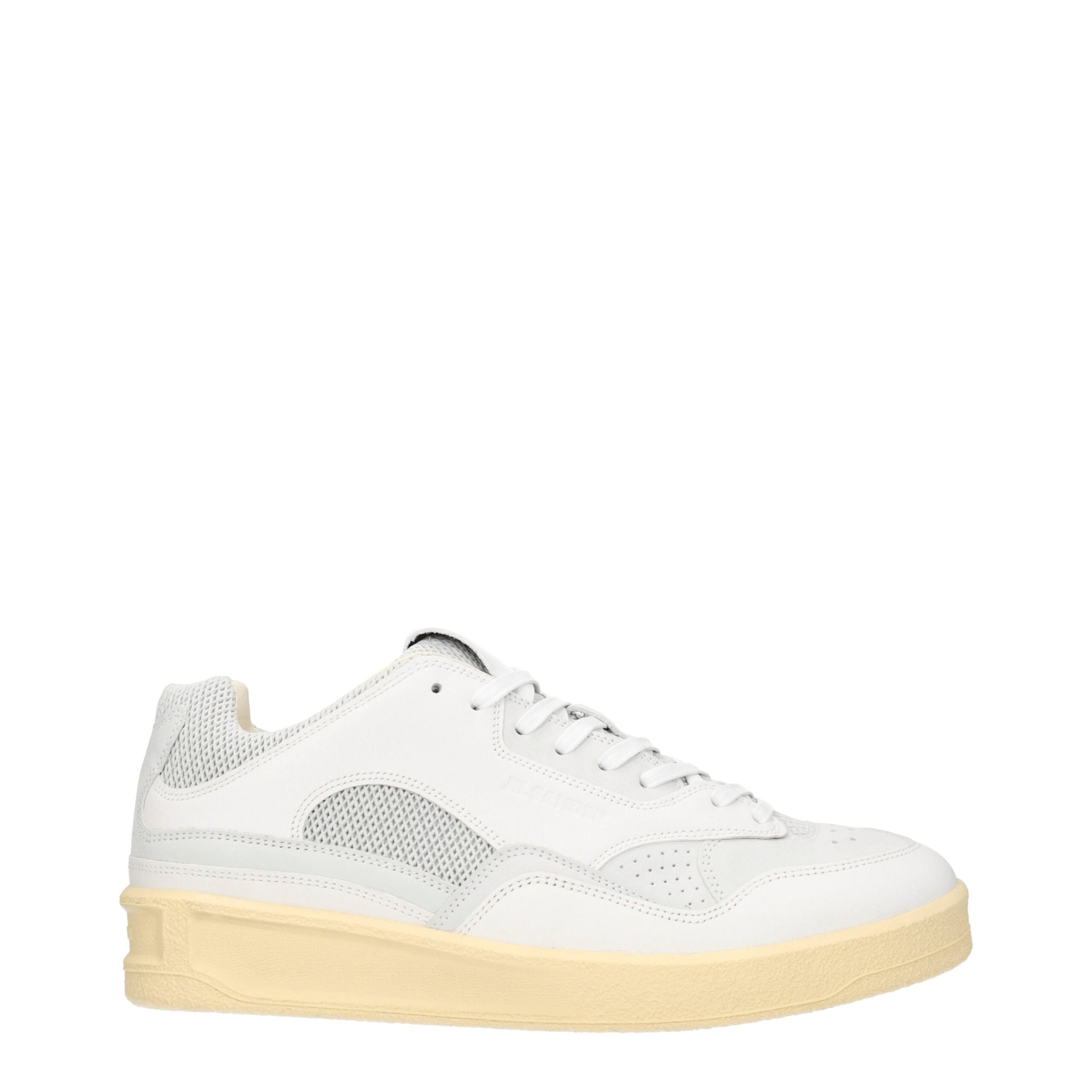 Jil Sander Weiße Leder-Low Tops