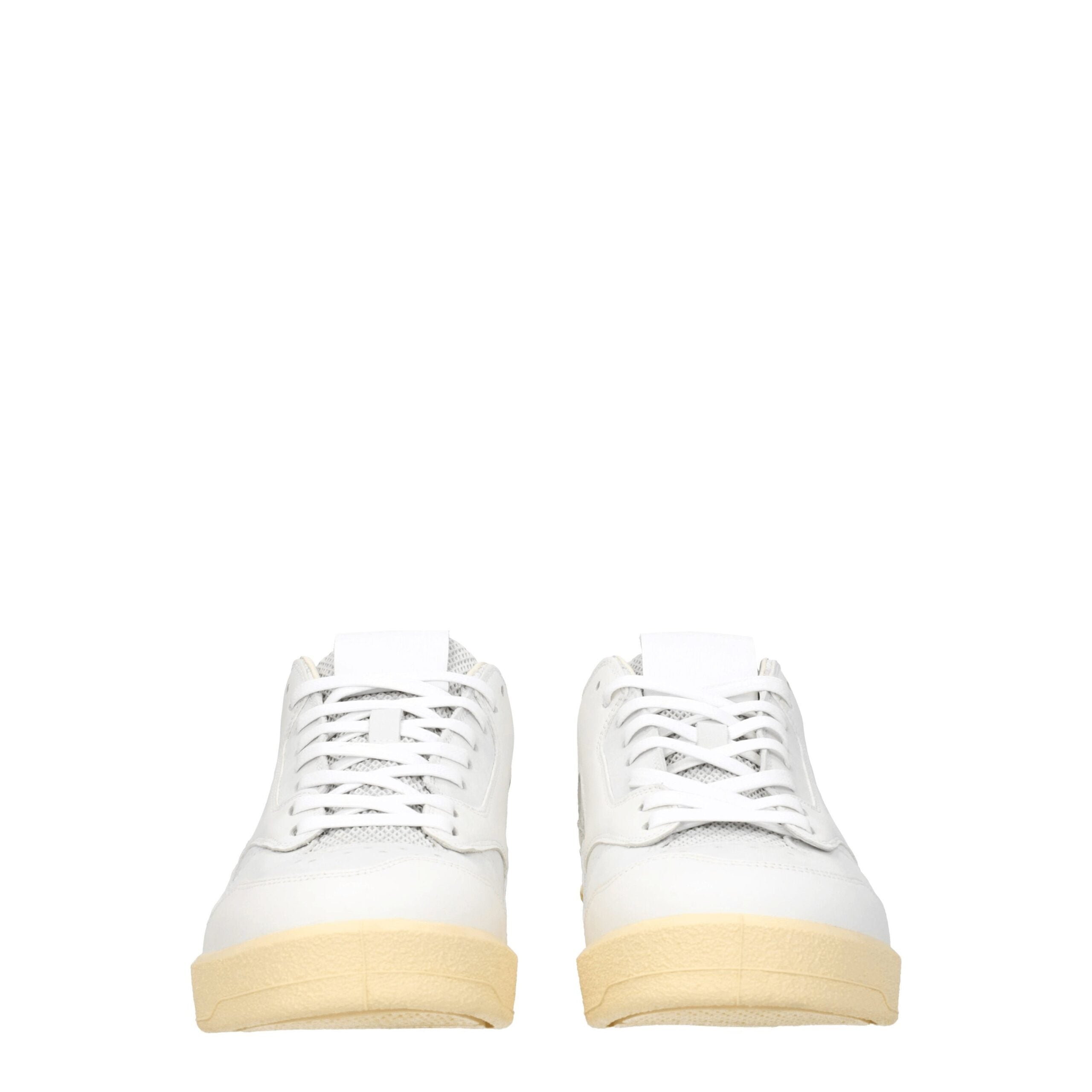 Jil Sander Weiße Leder-Low Tops