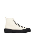 Jil Sander Beigefarbene Stoff-High-Tops