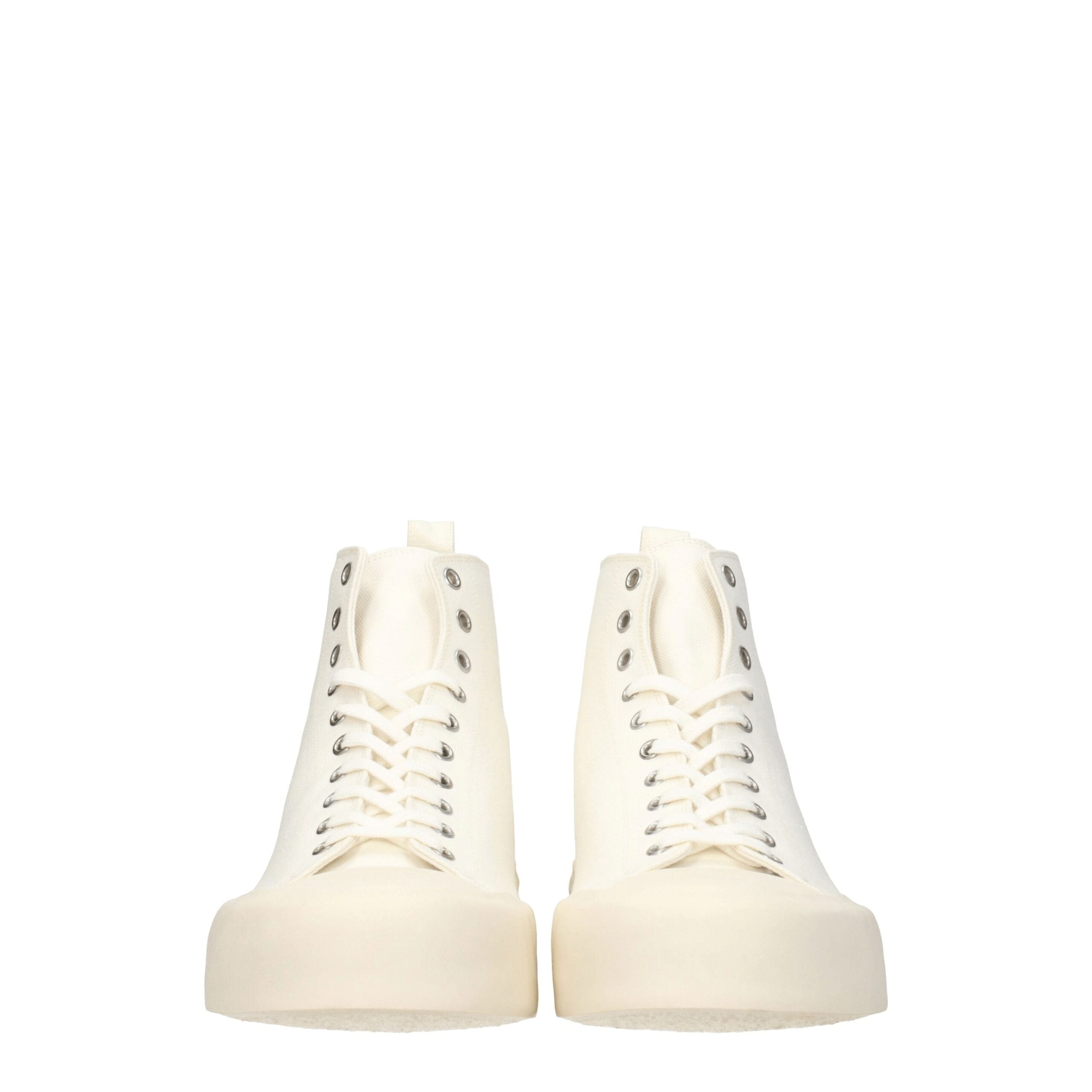 Jil Sander Beigefarbene Stoff-High-Tops