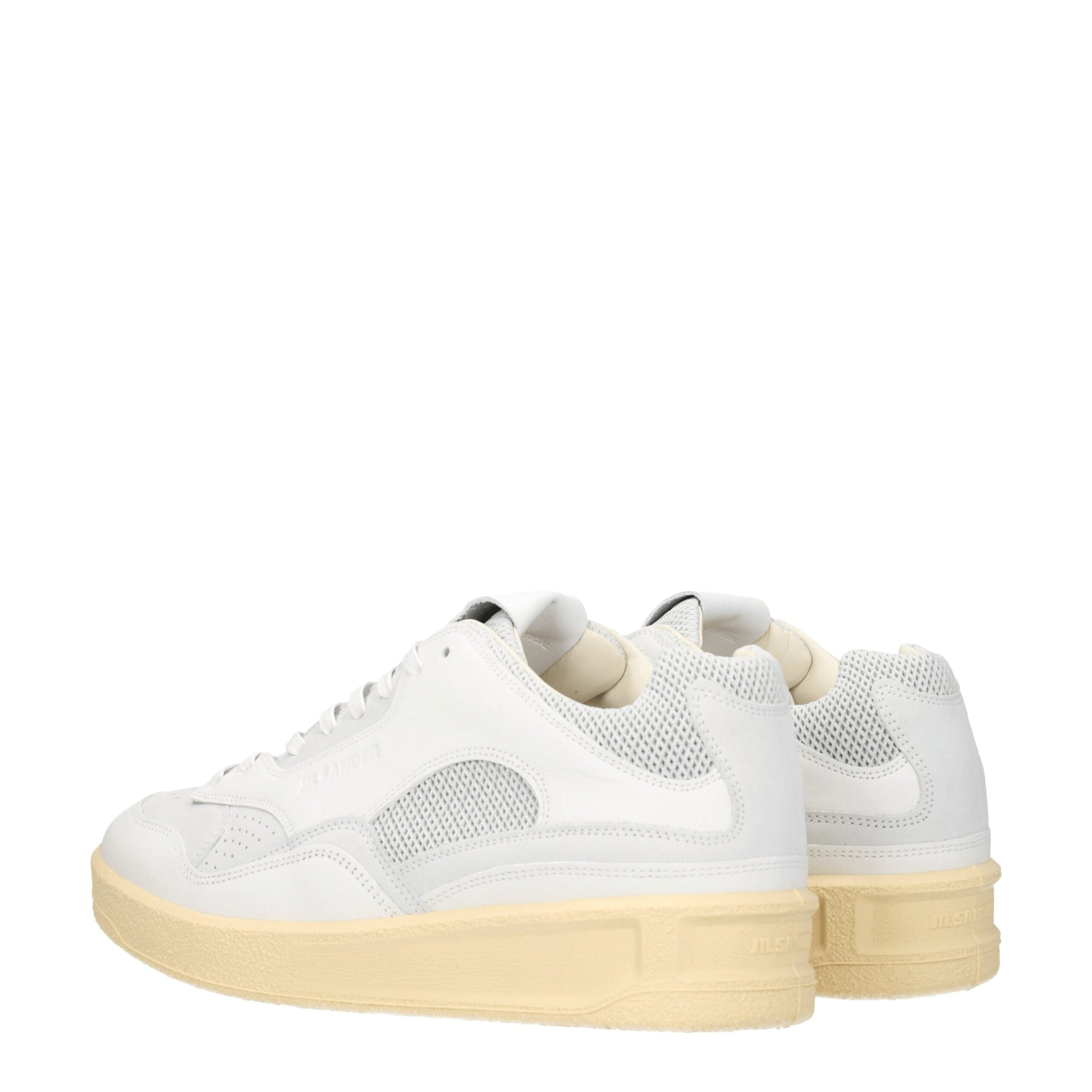 Jil Sander Weiße Leder-Low Tops