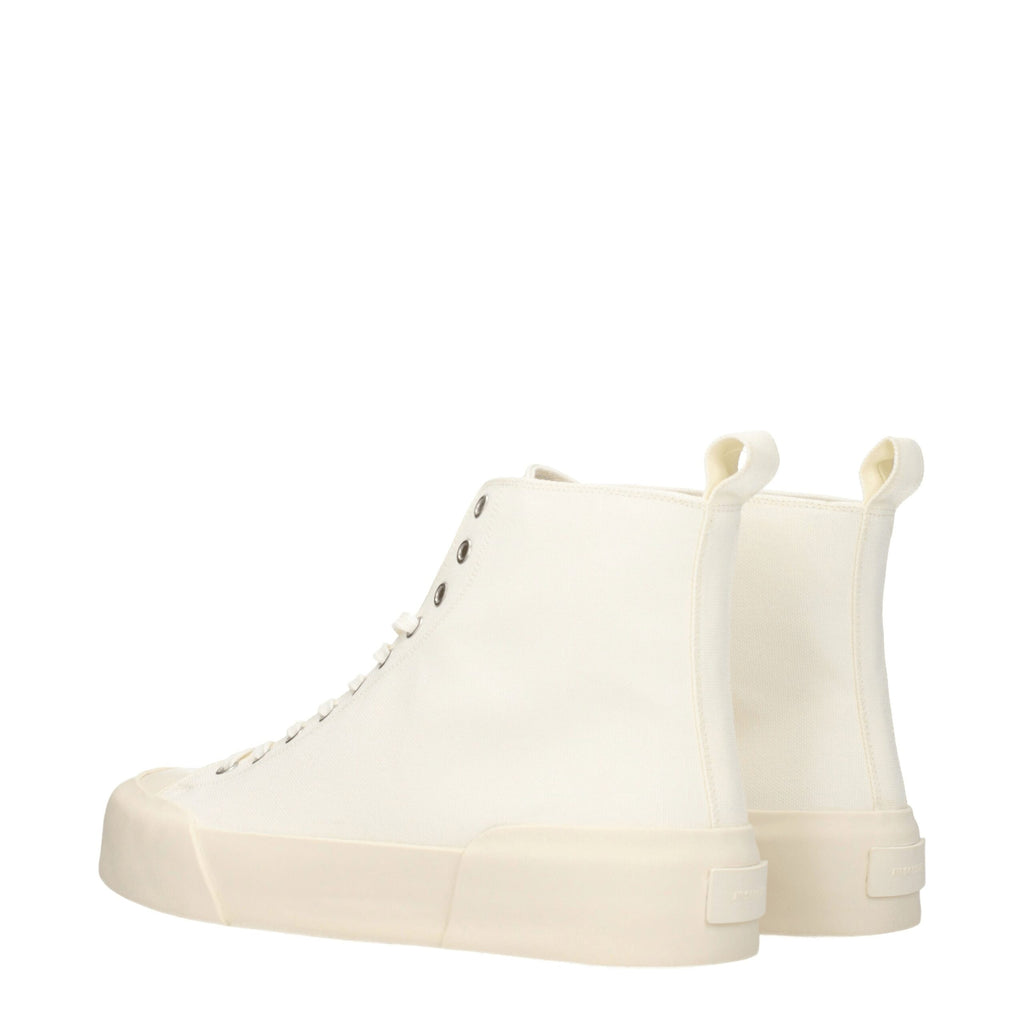Jil Sander Beigefarbene Stoff-High-Tops
