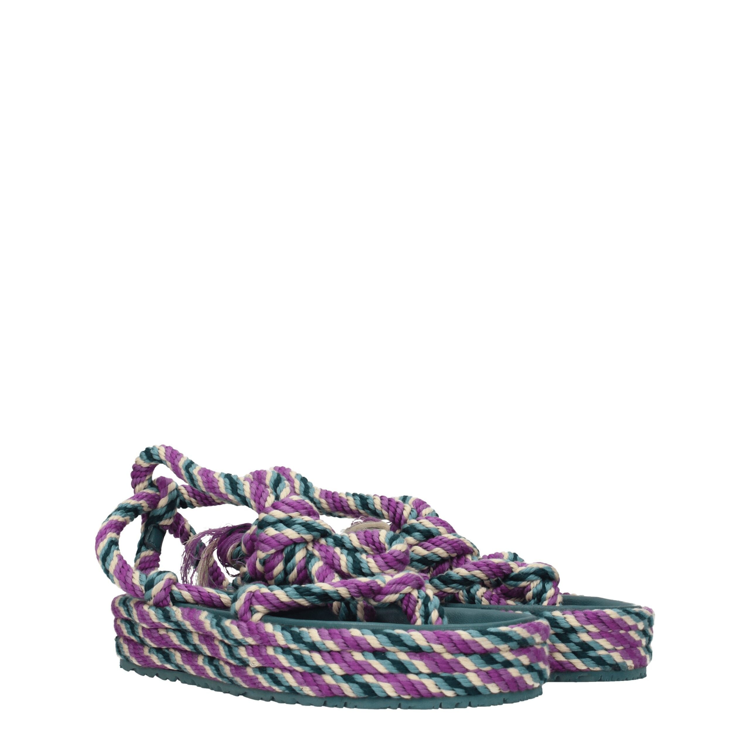 Isabel Marant Flache Sandalen aus Multicolor-Stoff